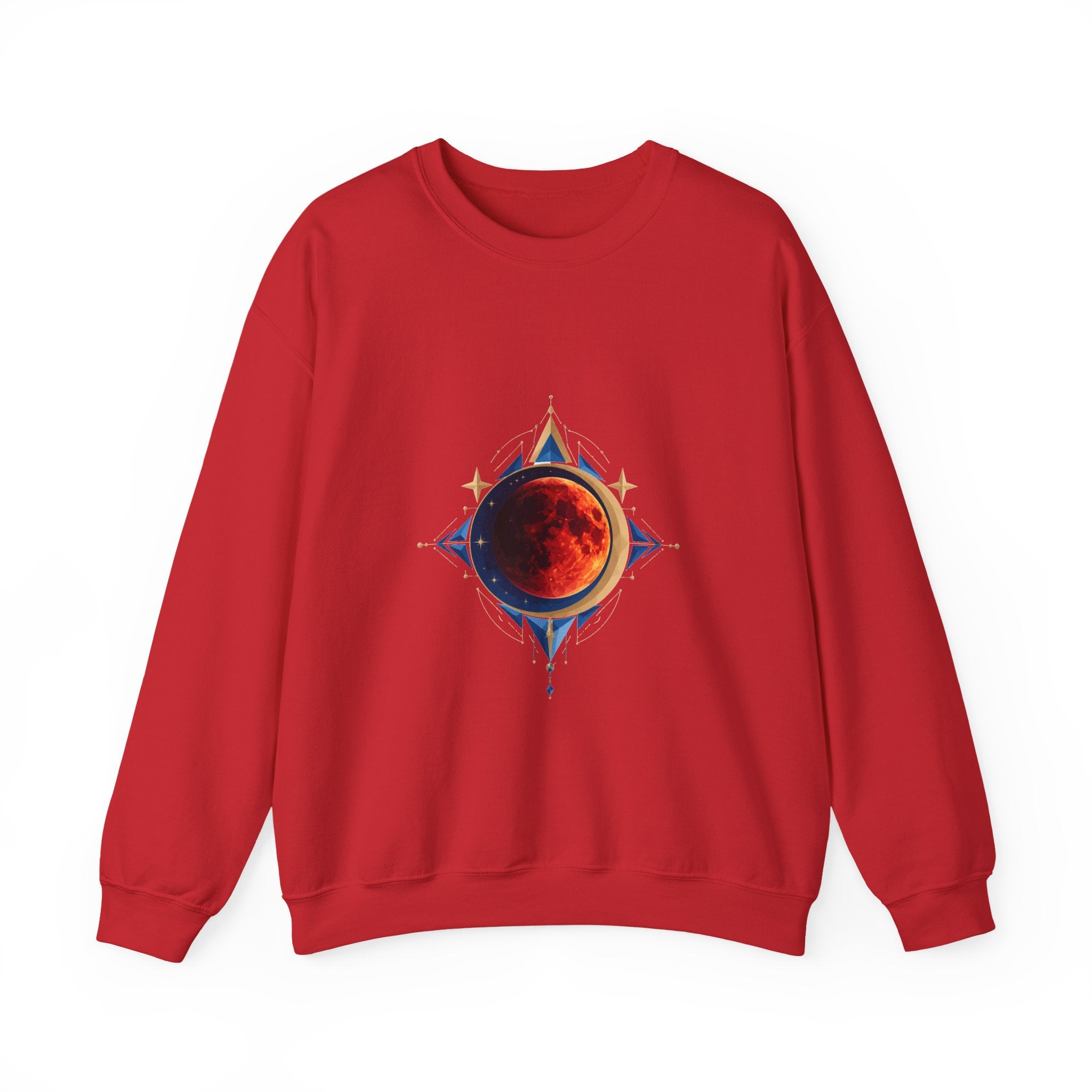 Matching Couple Sweatshirt - Solar & Lunar Eclipse Matching Couple Crewneck Sweatshirt Geometric Art His Hers Couple Gift - Design B
