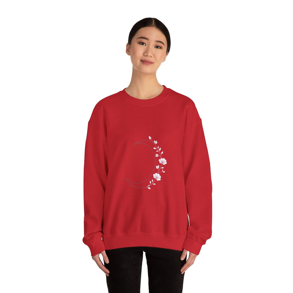 Matching Couple Sweatshirt - Waxing & Waning Moon Matching Couple Comfort Colors Crew Minimalist Art His Hers Christmas Gift - Design A