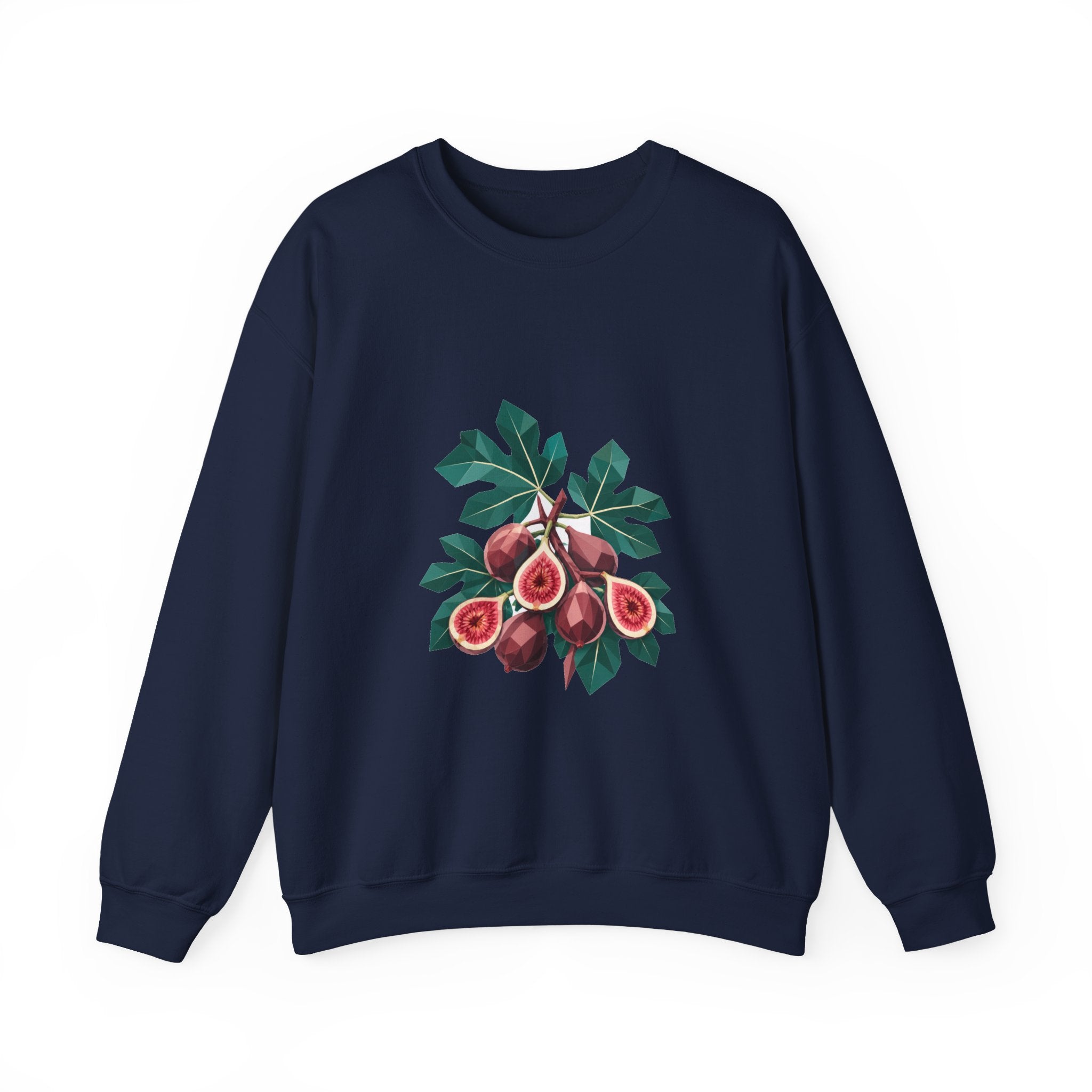 Matching Couple Sweatshirt - Olive Branch & Fig Matching Couple Crewneck Sweatshirt Geometric Art His Hers Couple Gift - Design B