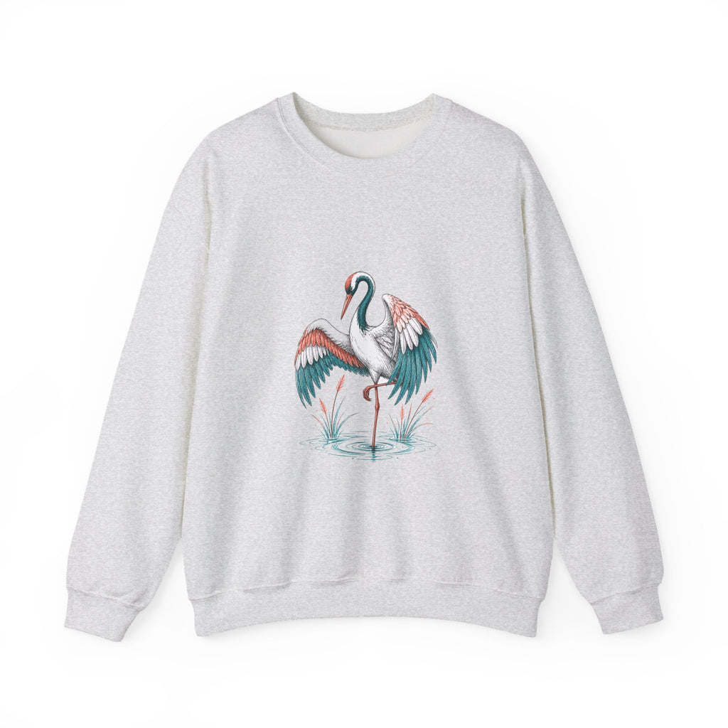 Matching Couple Sweatshirt - Tiger & Crane Matching Couple Comfort Colors Crew Hand-Drawn Art His Hers Anniversary Gift - Design B