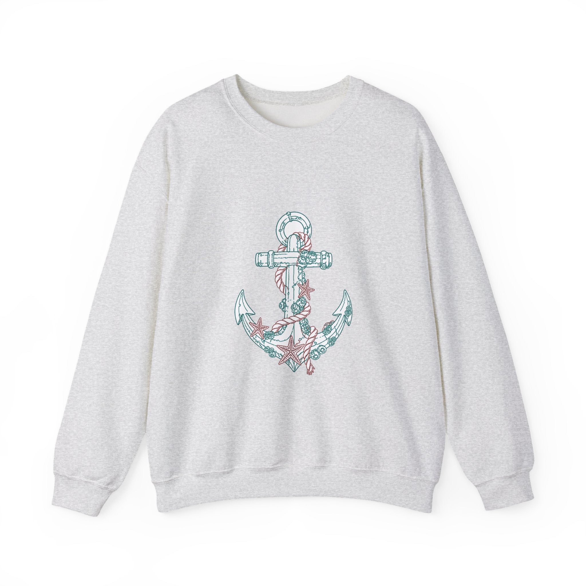 Matching Couple Sweatshirt - Anchor & Sail Matching Couple Comfort Colors Crew Minimalist Art His Hers Christmas Gift - Design A