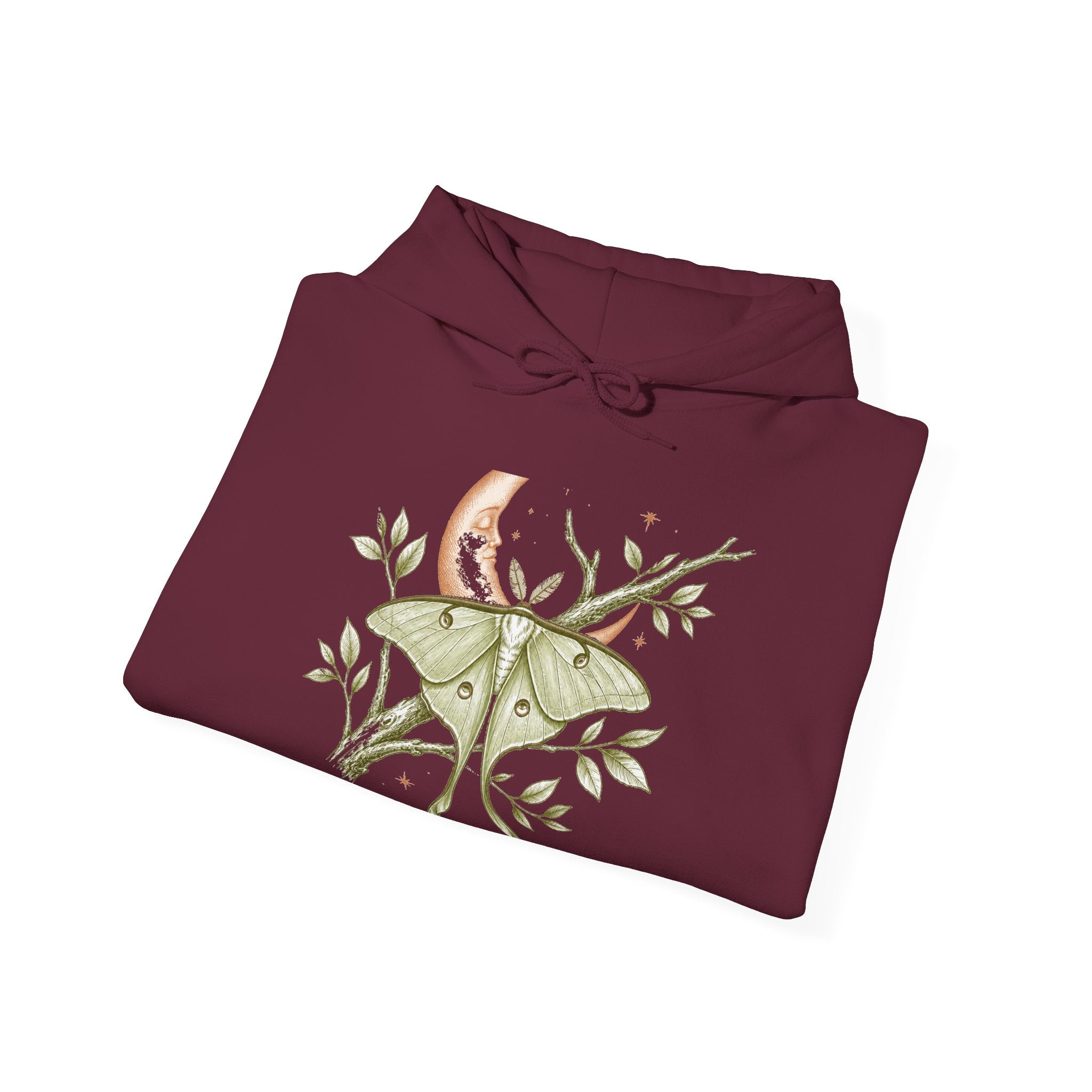 Matching Couple Sweatshirt - Butterfly & Moth Matching Couple Hooded Sweatshirt Hand-Drawn Art His Hers Best Friend Gift - Design B