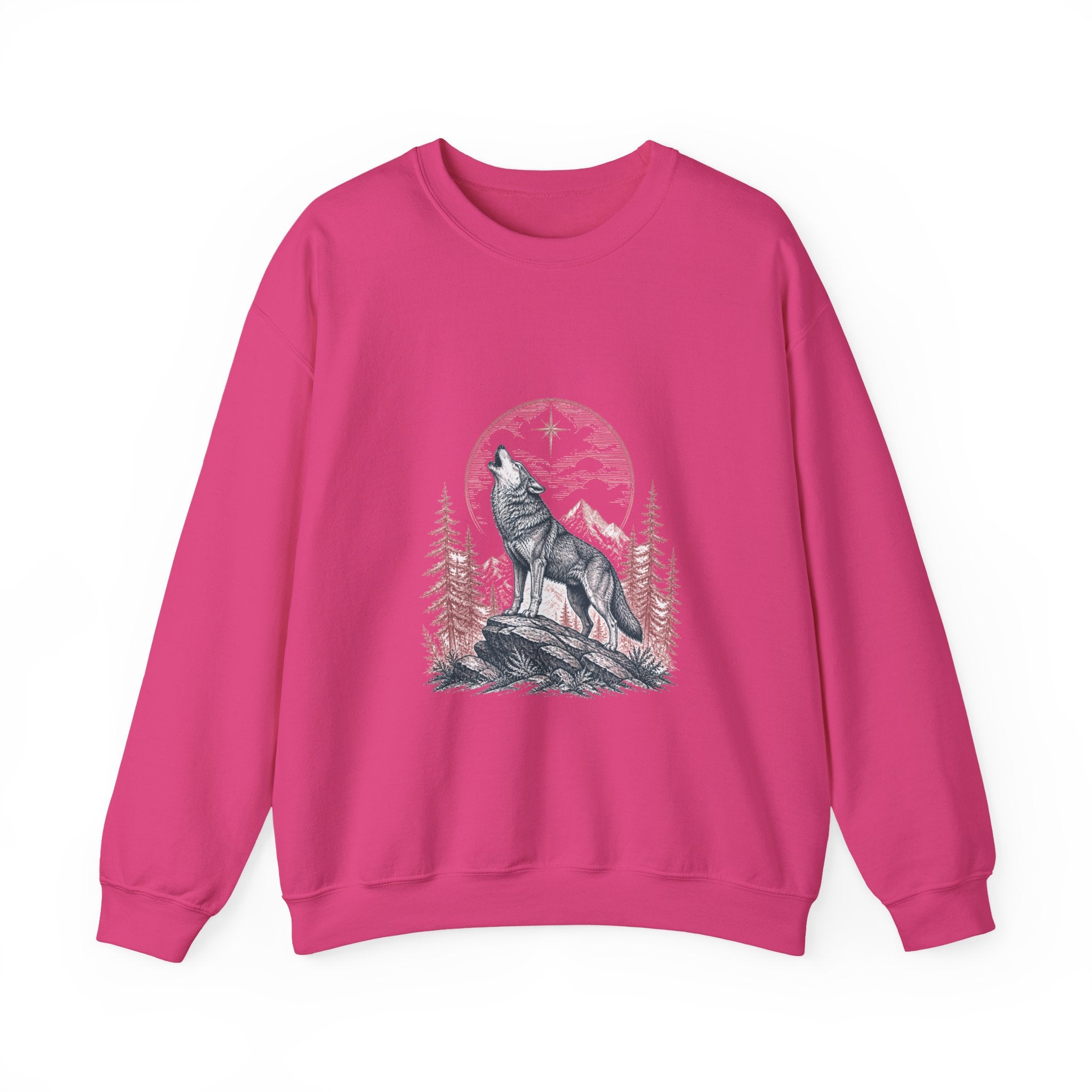Matching Couple Sweatshirt - Wolf & Dove Matching Couple Premium Fleece Sweatshirt Vintage Art His Hers Honeymoon Gift - Design A