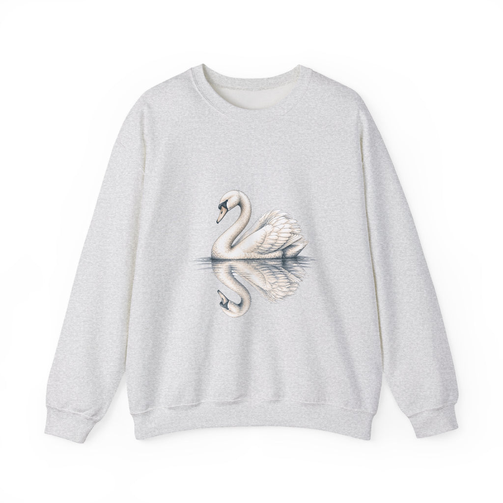 Matching Couple Sweatshirt - Raven & Swan Matching Couple Premium Fleece Sweatshirt Hand-Drawn Art His Hers Anniversary Gift - Design B