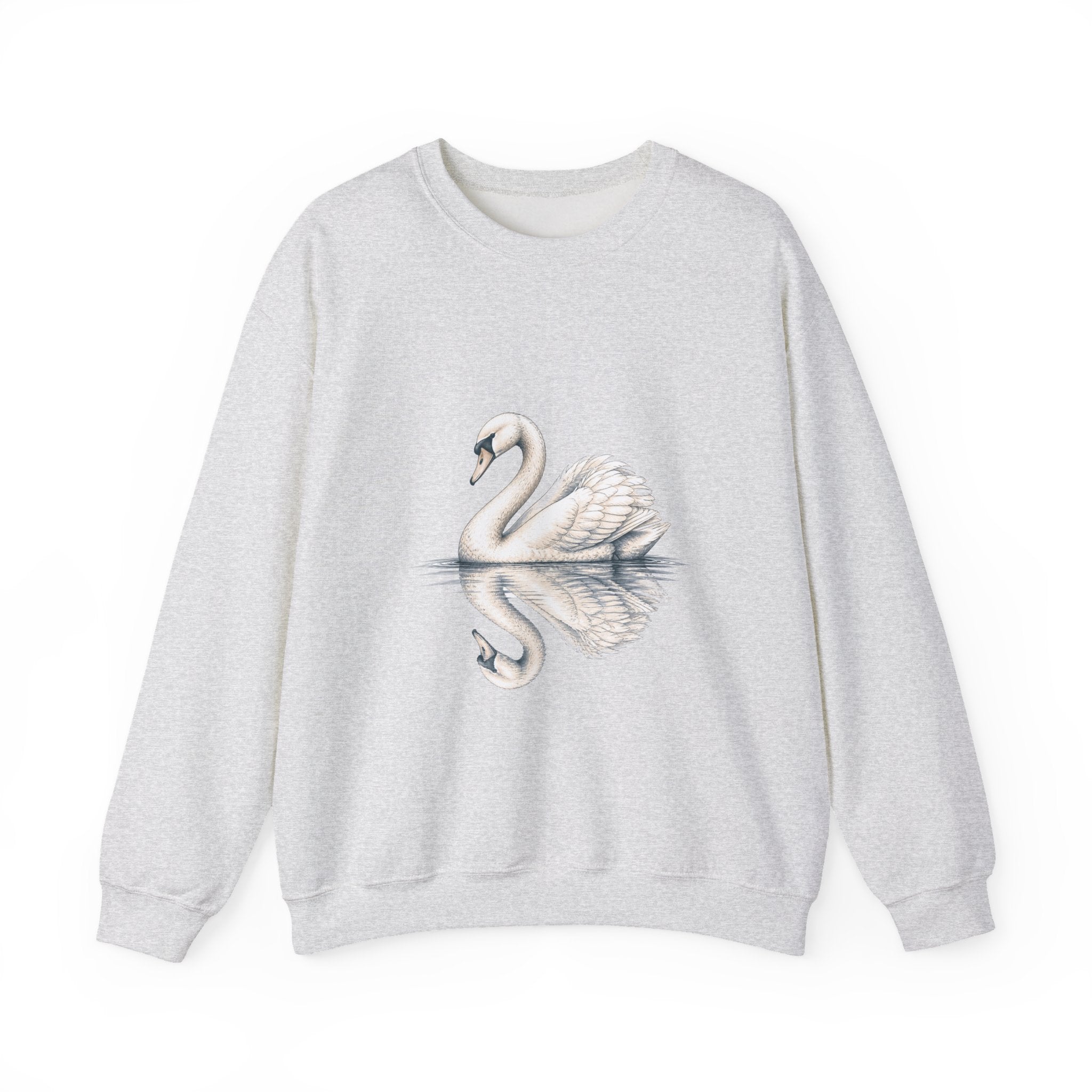 Matching Couple Sweatshirt - Raven & Swan Matching Couple Premium Fleece Sweatshirt Hand-Drawn Art His Hers Anniversary Gift - Design B