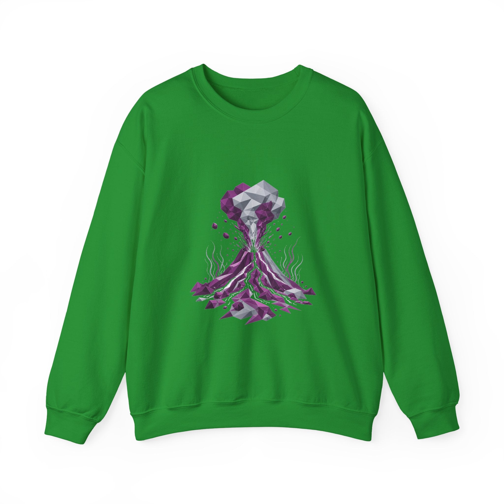 Matching Couple Sweatshirt - Volcano & Glacier Matching Couple Comfort Colors Crew Geometric Art His Hers Love Gift - Design A