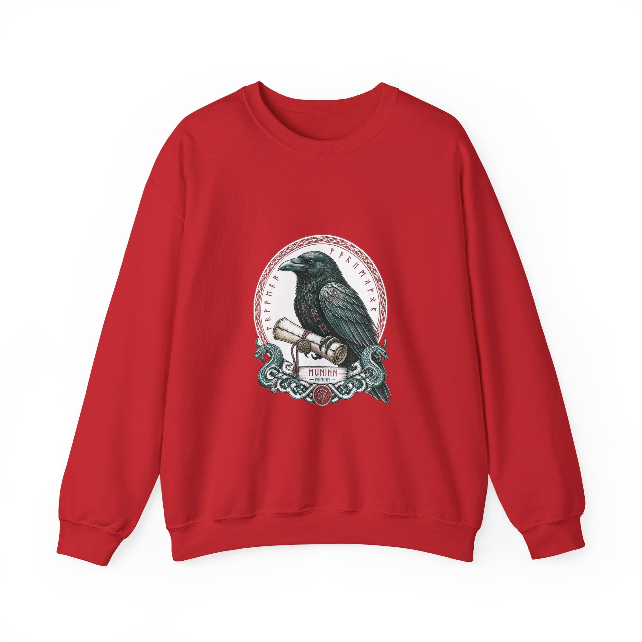 Matching Couple Sweatshirt - Huginn & Muninn Matching Couple Premium Fleece Sweatshirt Hand-Drawn Art His Hers Anniversary Gift - Design B