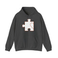 Matching Couple Sweatshirt - Puzzle Pieces Matching Couple Hooded Sweatshirt Minimalist Art His Hers Valentine Gift - Design A