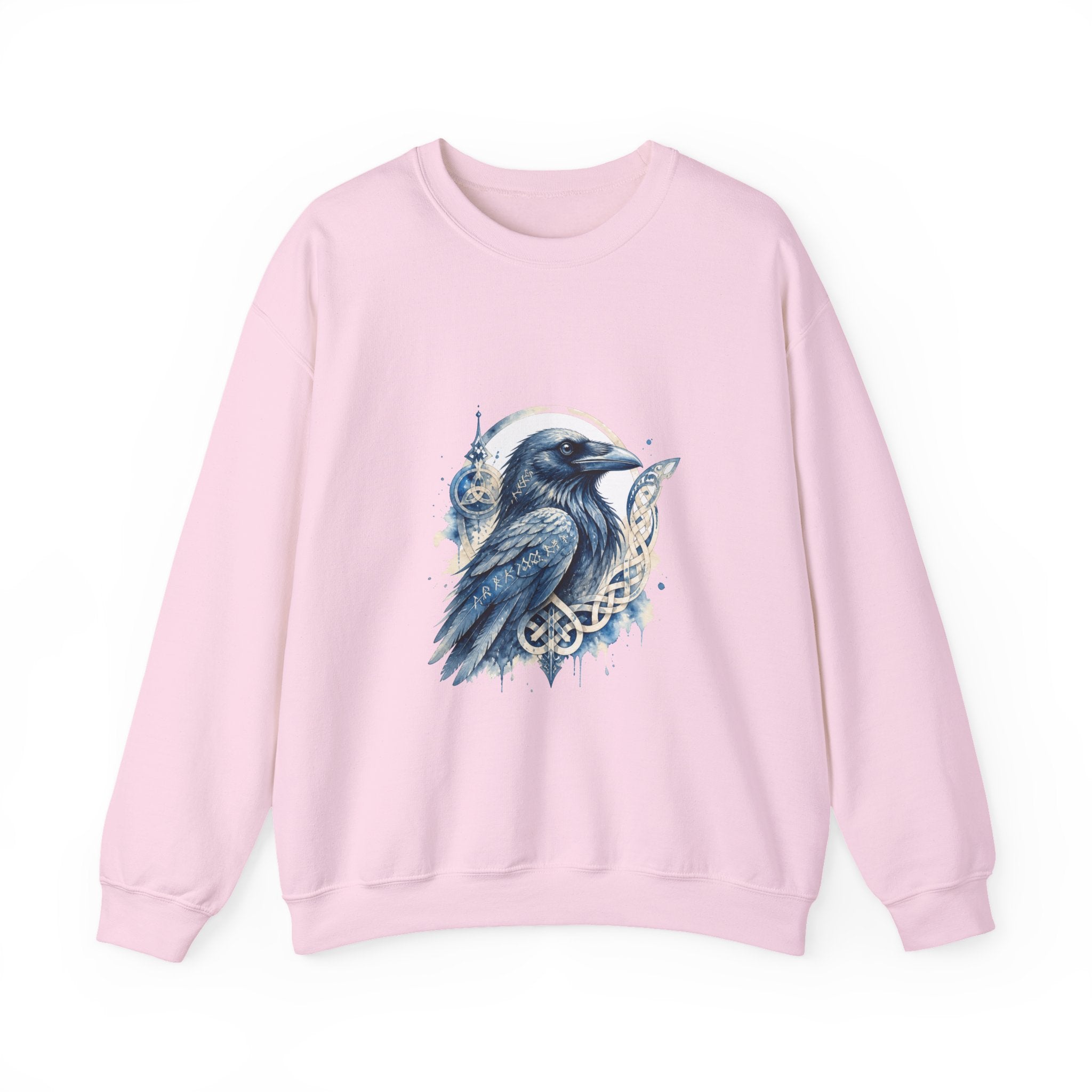 Matching Couple Sweatshirt - Huginn & Muninn Matching Couple Comfort Colors Crew Watercolor Art His Hers Birthday Gift - Design A