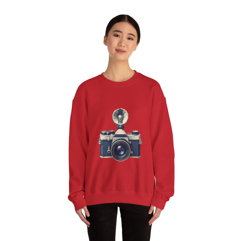 Matching Couple Sweatshirt - Camera & Film Matching Couple Comfort Colors Crew Geometric Art His Hers Love Gift - Design A