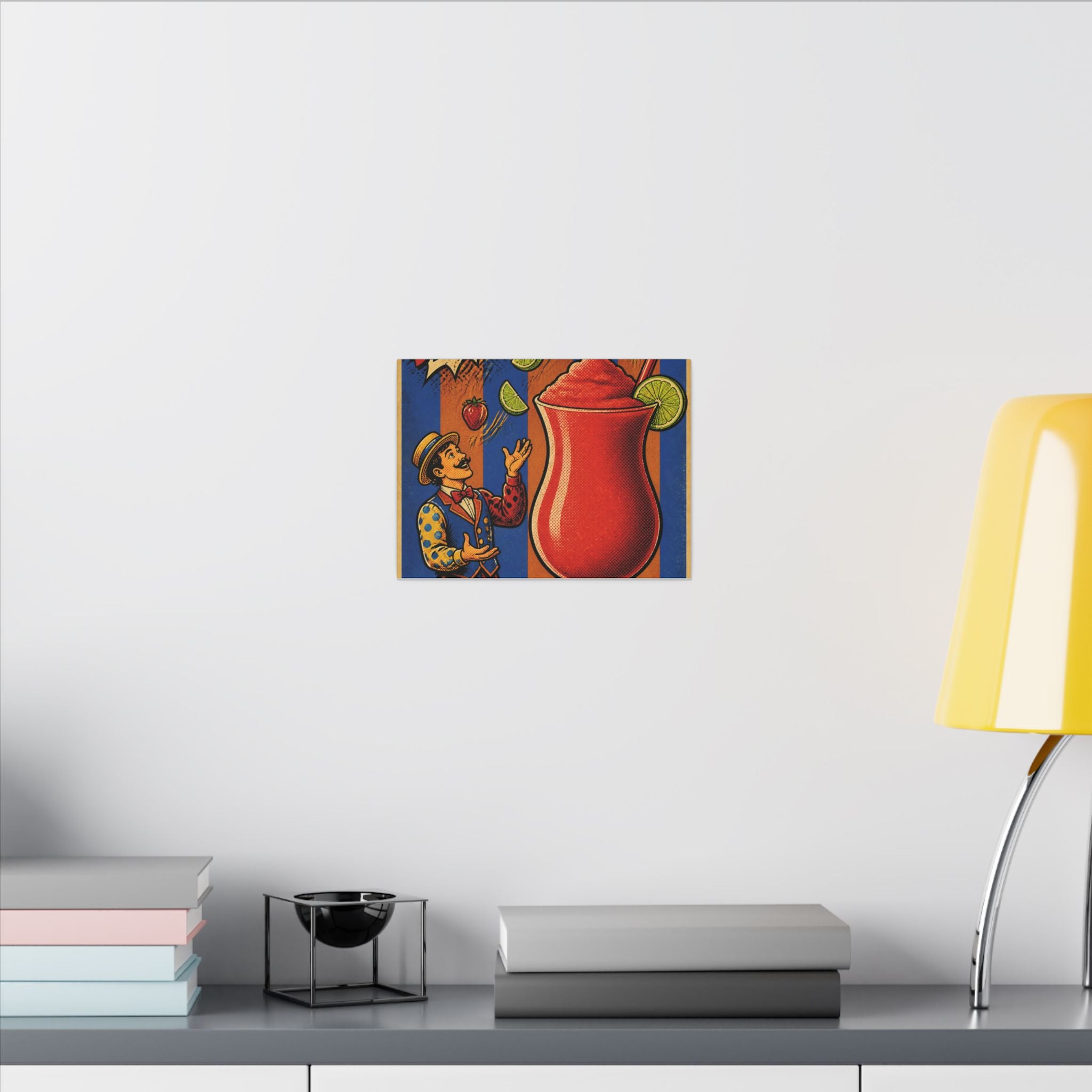 Daiquiri Fruit Juggler Wall Art Canvas 24×36 Pop Art Restaurant Decor Maximalist Print