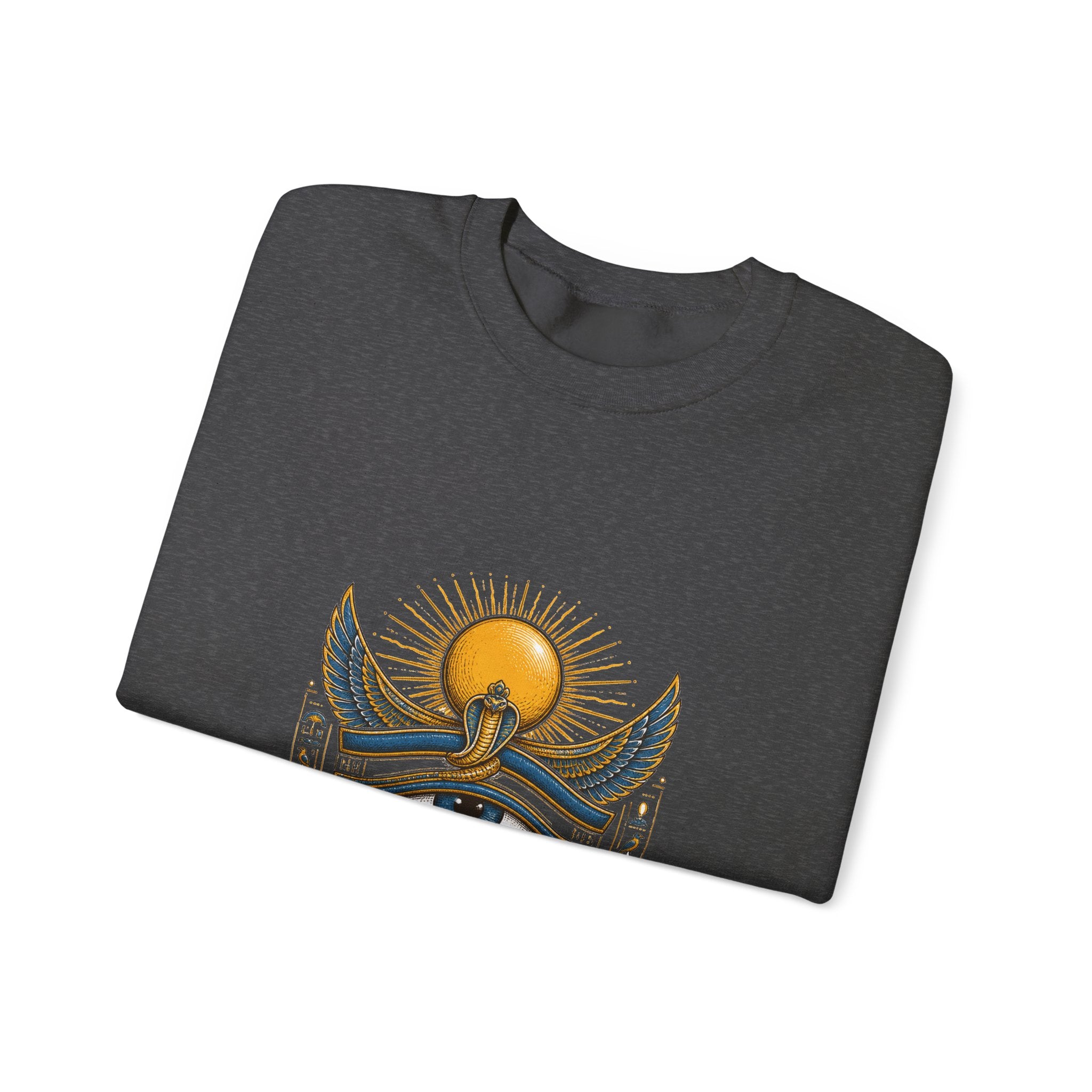 Matching Couple Sweatshirt - Eye of Ra & Horus Matching Couple Premium Fleece Sweatshirt Hand-Drawn Art His Hers Anniversary Gift - Design A