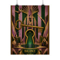 Giant Key Performance Wall Art Poster 18×24 Art Deco Entryway Decor Maximalist Print