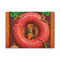 Donut Circus Ring Wall Art Canvas 24×36 Psychedelic Dining Room Decor Maximalist Print