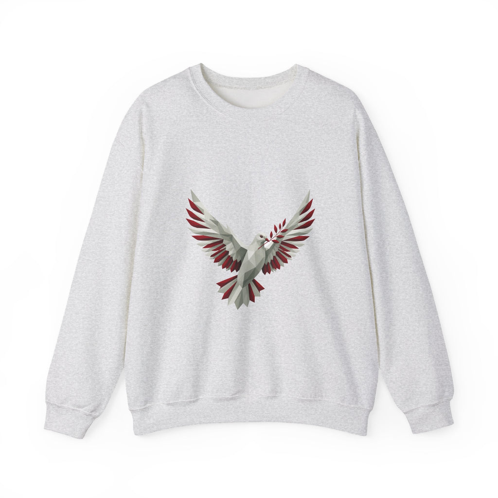 Matching Couple Sweatshirt - Wolf & Dove Matching Couple Premium Fleece Sweatshirt Geometric Art His Hers Love Gift - Design B