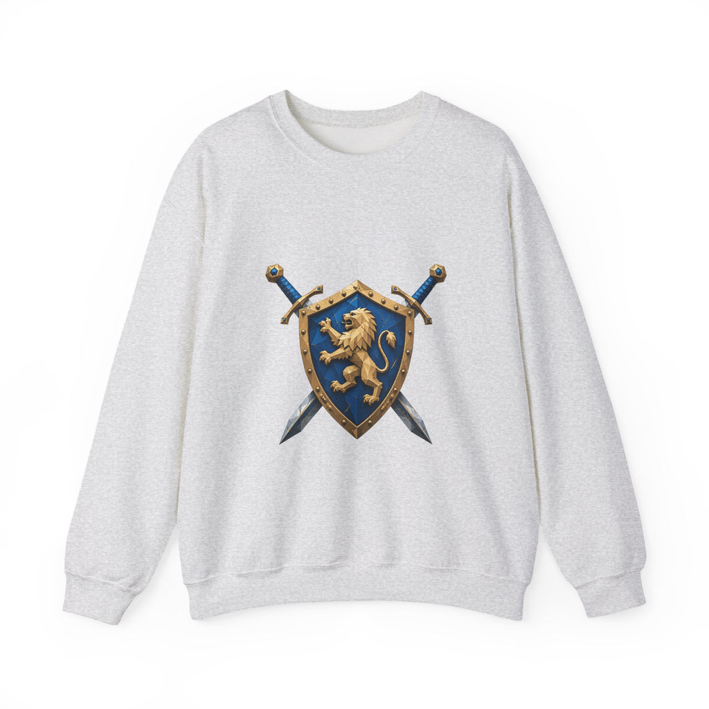 Matching Couple Sweatshirt - Crown & Shield Matching Couple Comfort Colors Crew Geometric Art His Hers Love Gift - Design B