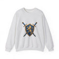 Matching Couple Sweatshirt - Crown & Shield Matching Couple Comfort Colors Crew Geometric Art His Hers Love Gift - Design B