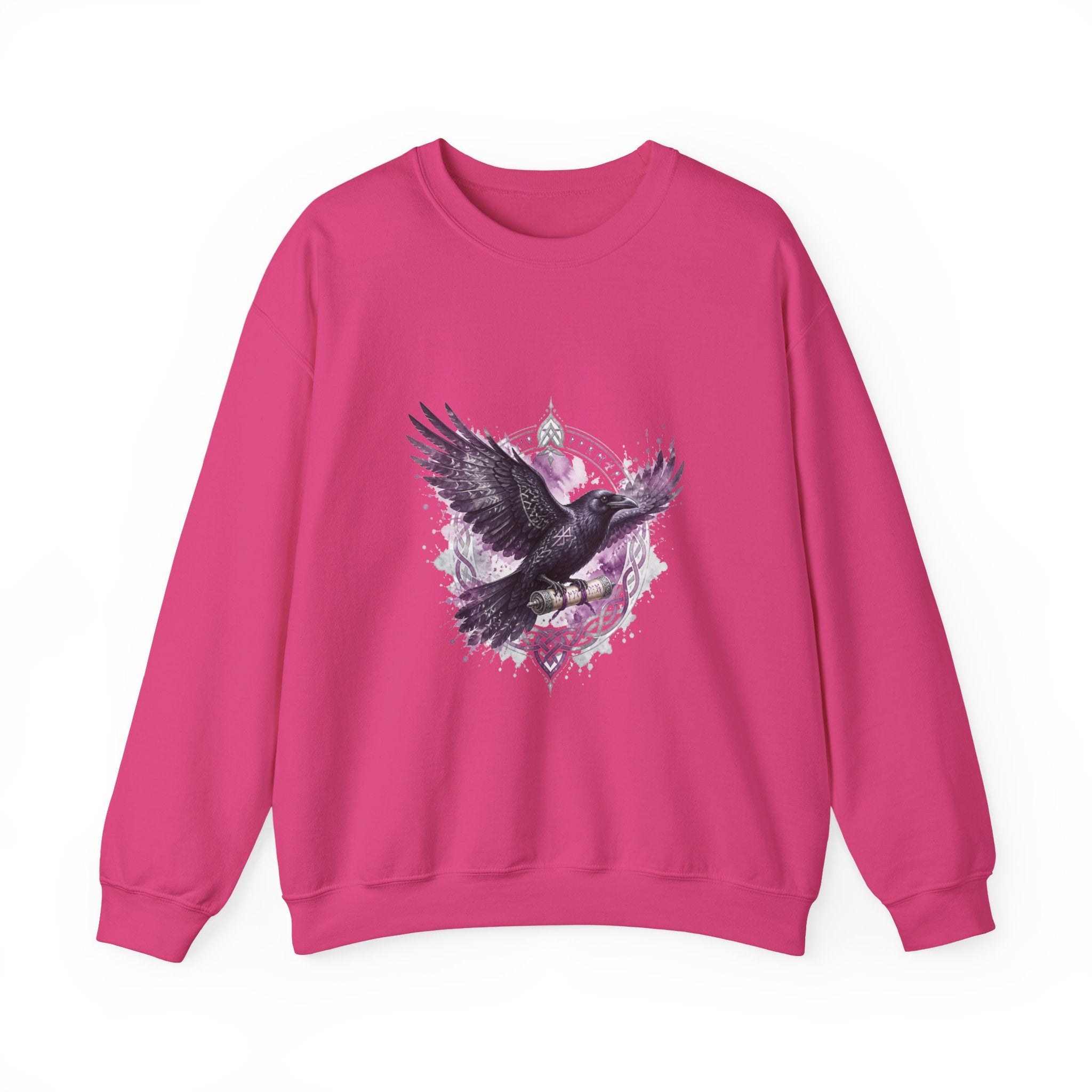 Matching Couple Sweatshirt - Huginn & Muninn Matching Couple Premium Fleece Sweatshirt Watercolor Art His Hers Birthday Gift - Design B