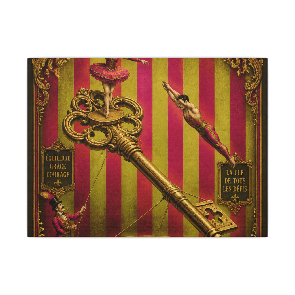 Giant Key Performance Wall Art Canvas 16×20 Baroque Home Office Decor Maximalist Print