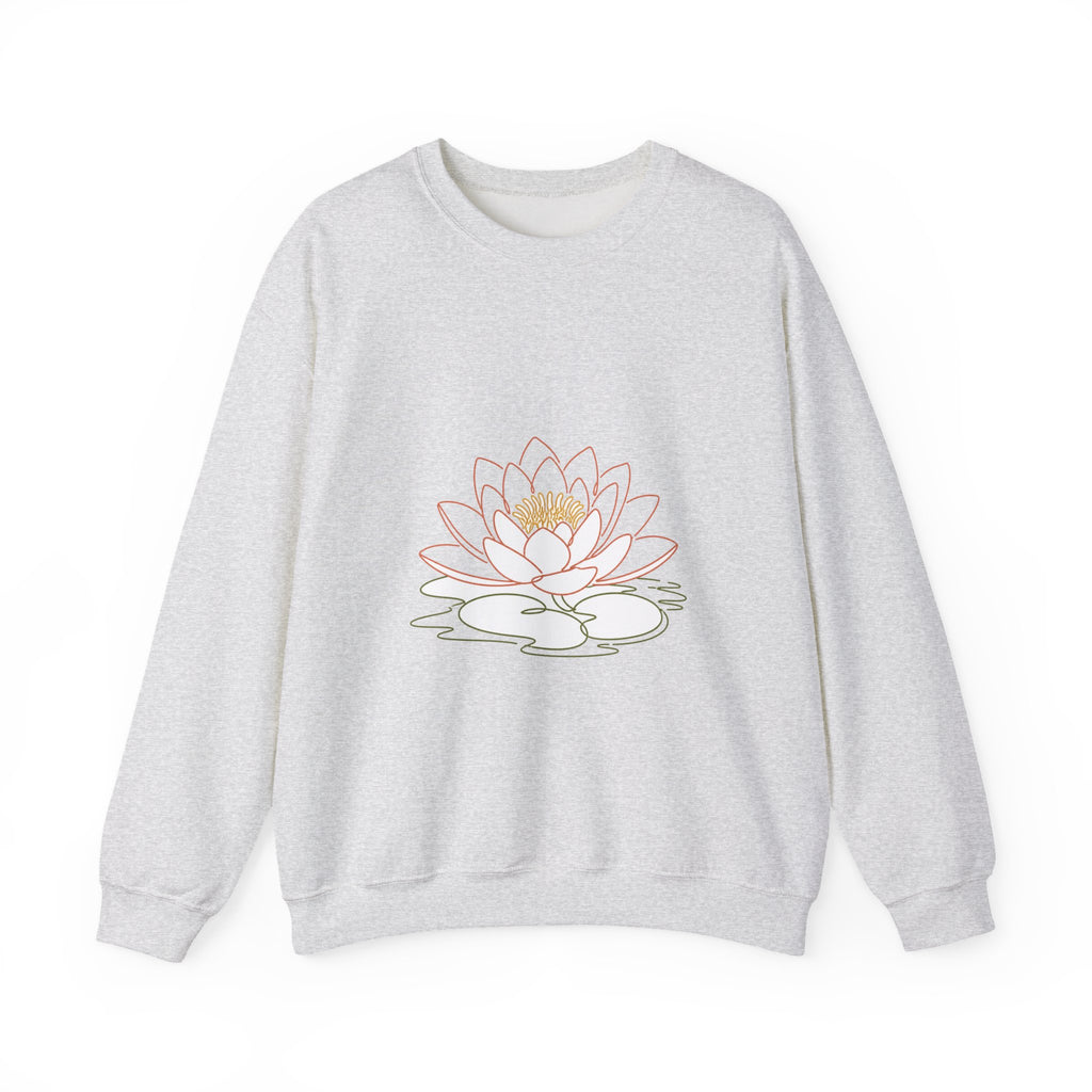 Matching Couple Sweatshirt - Open & Closed Lotus Matching Couple Comfort Colors Crew Minimalist Art His Hers Christmas Gift - Design A