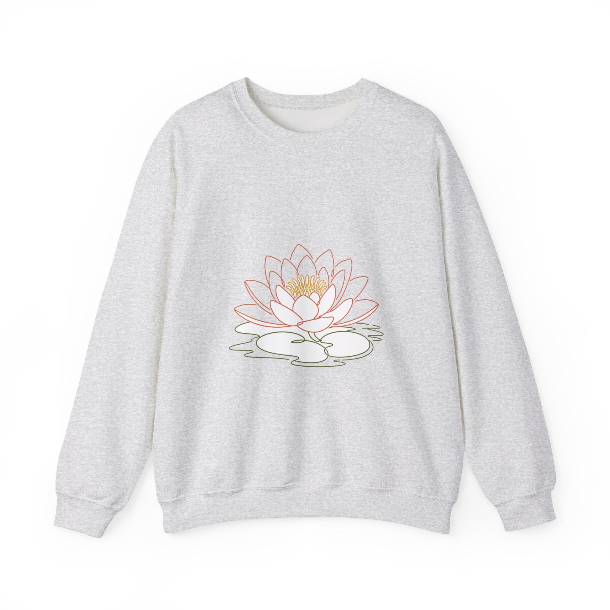Matching Couple Sweatshirt - Open & Closed Lotus Matching Couple Comfort Colors Crew Minimalist Art His Hers Christmas Gift - Design A
