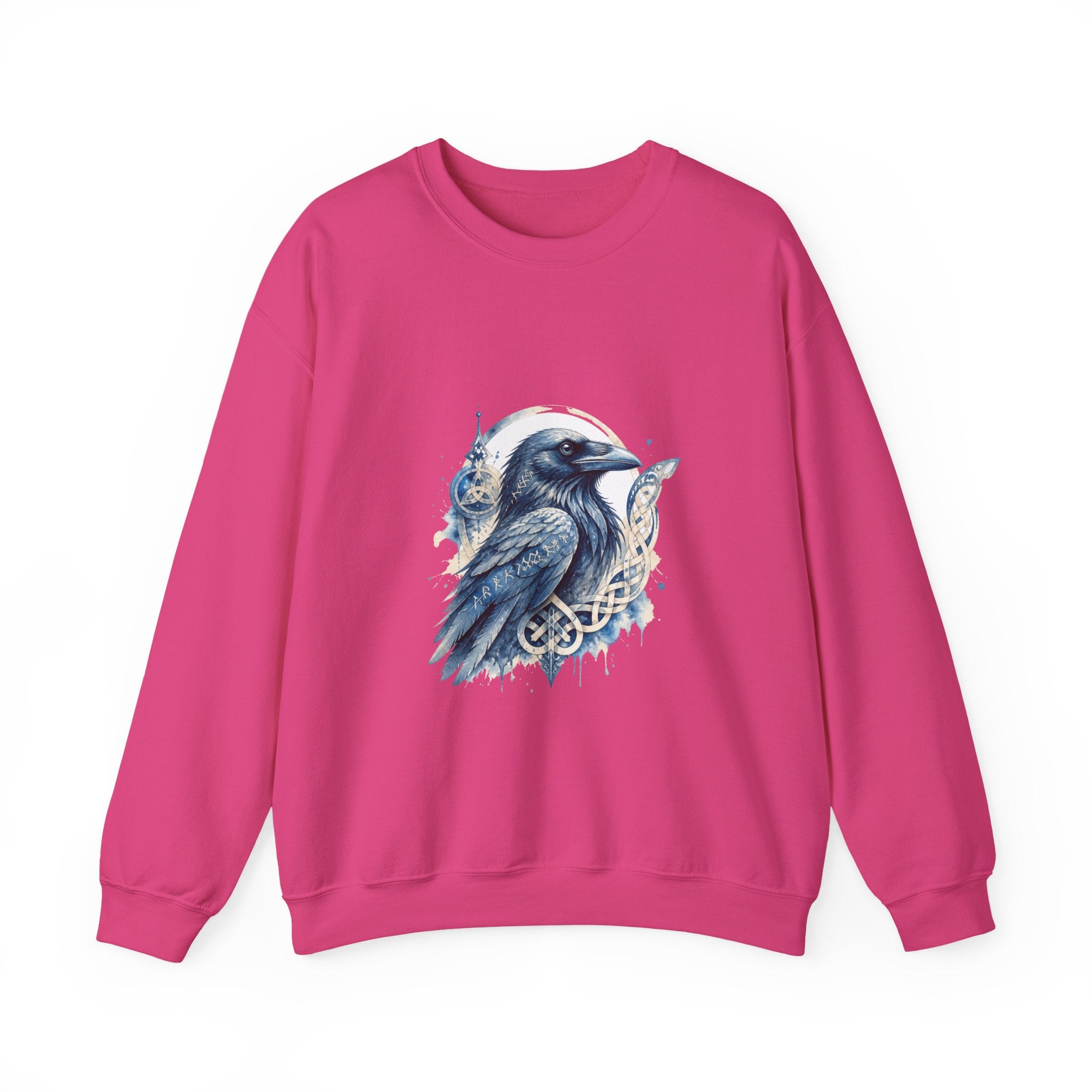 Matching Couple Sweatshirt - Huginn & Muninn Matching Couple Comfort Colors Crew Watercolor Art His Hers Birthday Gift - Design A