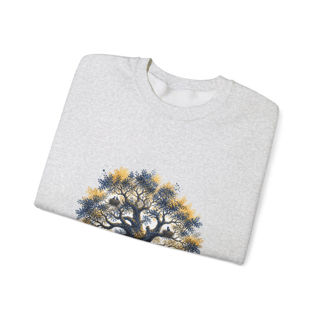 Matching Couple Sweatshirt - Ancient Oak & Deep Roots Matching Couple Premium Fleece Sweatshirt Watercolor Art His Hers Birthday Gift - Design A