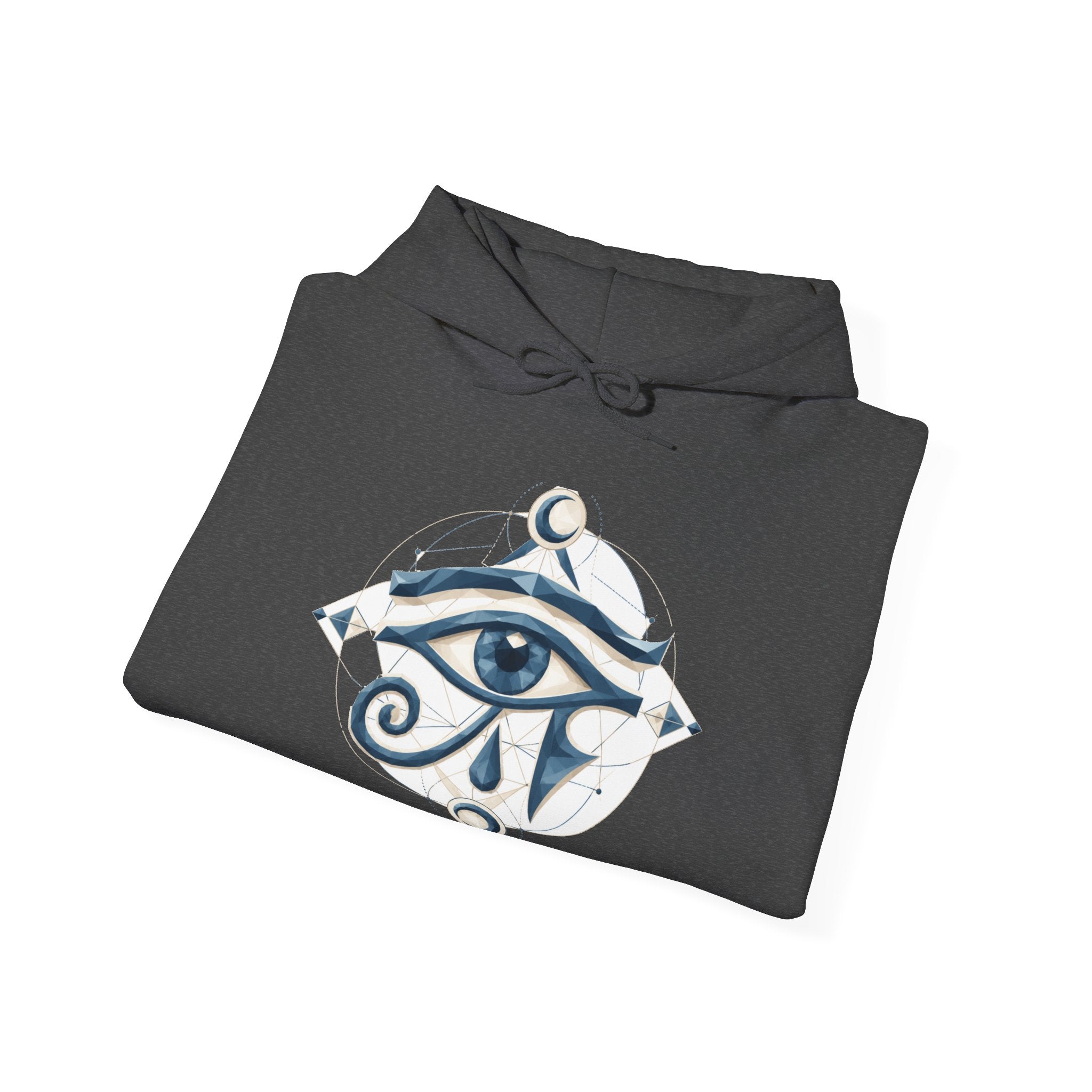 Matching Couple Sweatshirt - Eye of Ra & Horus Matching Couple Hooded Sweatshirt Geometric Art His Hers Couple Gift - Design B