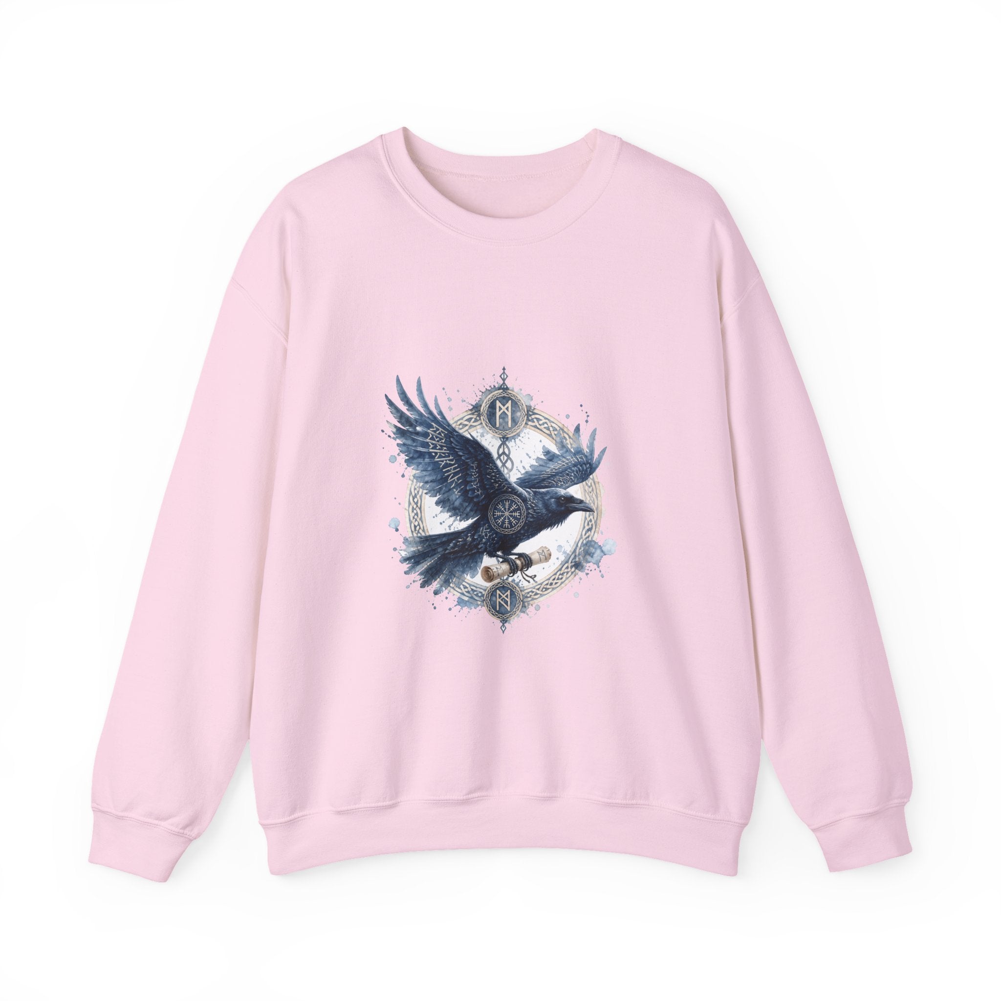 Matching Couple Sweatshirt - Huginn & Muninn Matching Couple Comfort Colors Crew Watercolor Art His Hers Birthday Gift - Design B