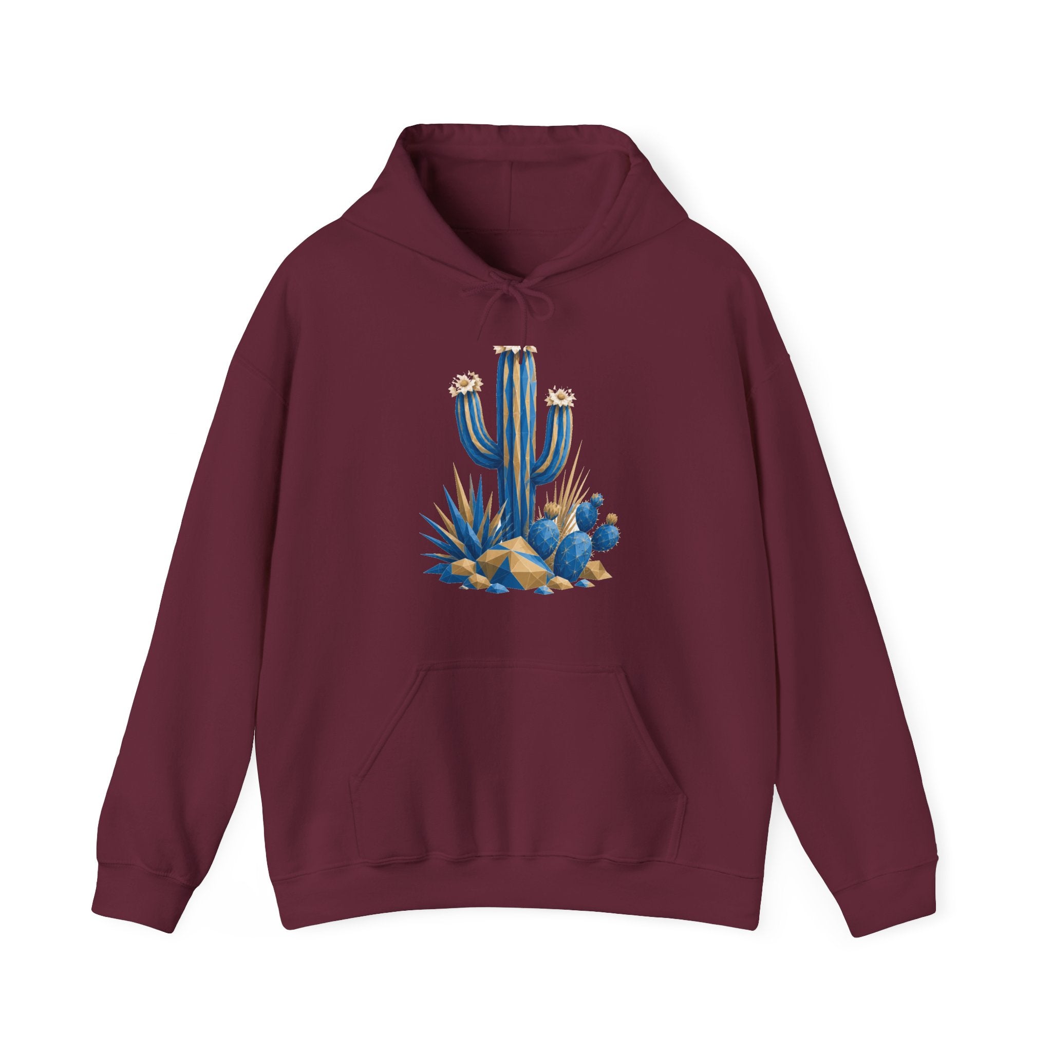 Matching Couple Sweatshirt - Desert & Rainforest Matching Couple Hooded Sweatshirt Geometric Art His Hers Couple Gift - Design A