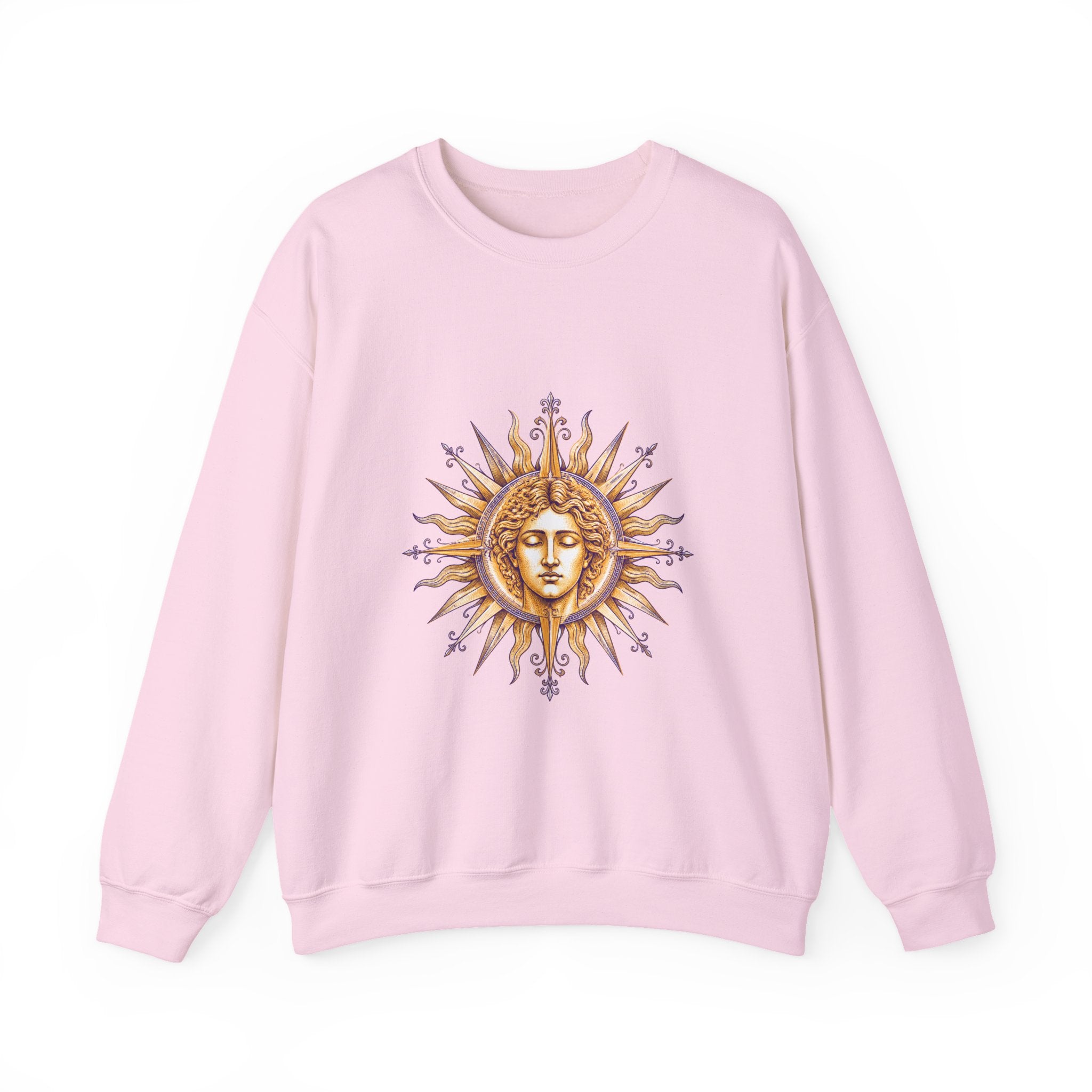 Matching Couple Sweatshirt - Helios & Selene Matching Couple Crewneck Sweatshirt Hand-Drawn Art His Hers Best Friend Gift - Design A