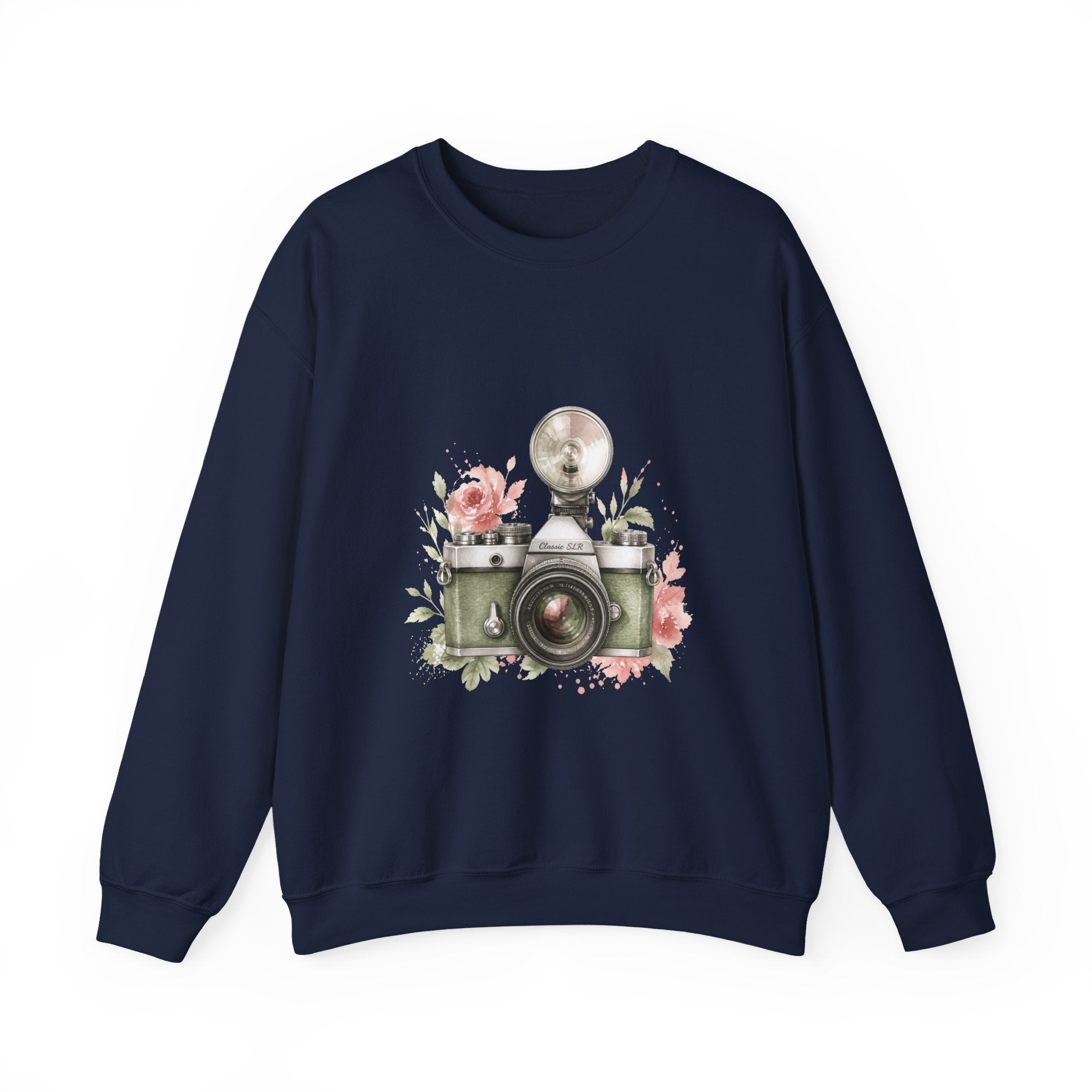 Matching Couple Sweatshirt - Camera & Film Matching Couple Crewneck Sweatshirt Watercolor Art His Hers Engagement Gift - Design A