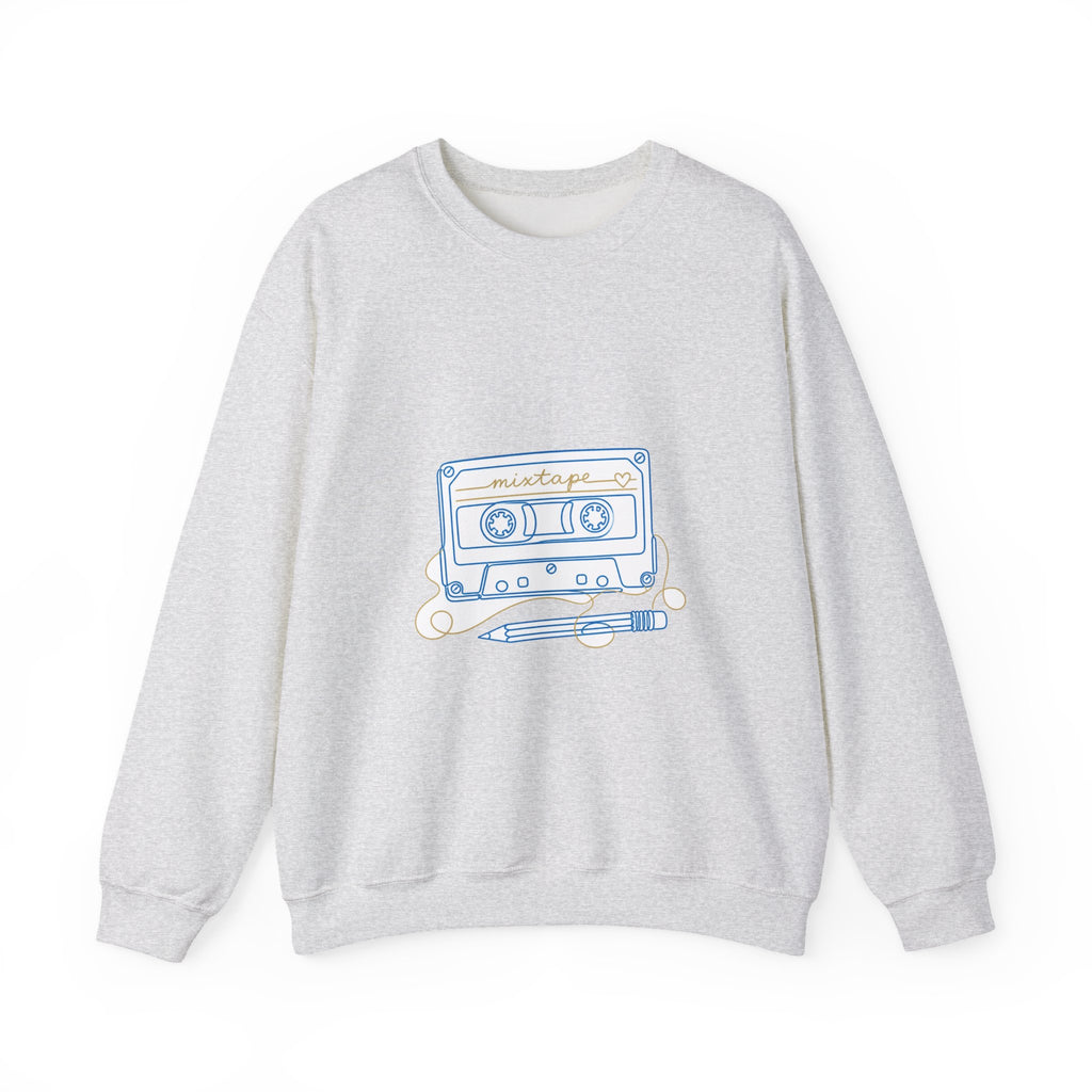Matching Couple Sweatshirt - Vinyl & Cassette Matching Couple Comfort Colors Crew Minimalist Art His Hers Christmas Gift - Design B