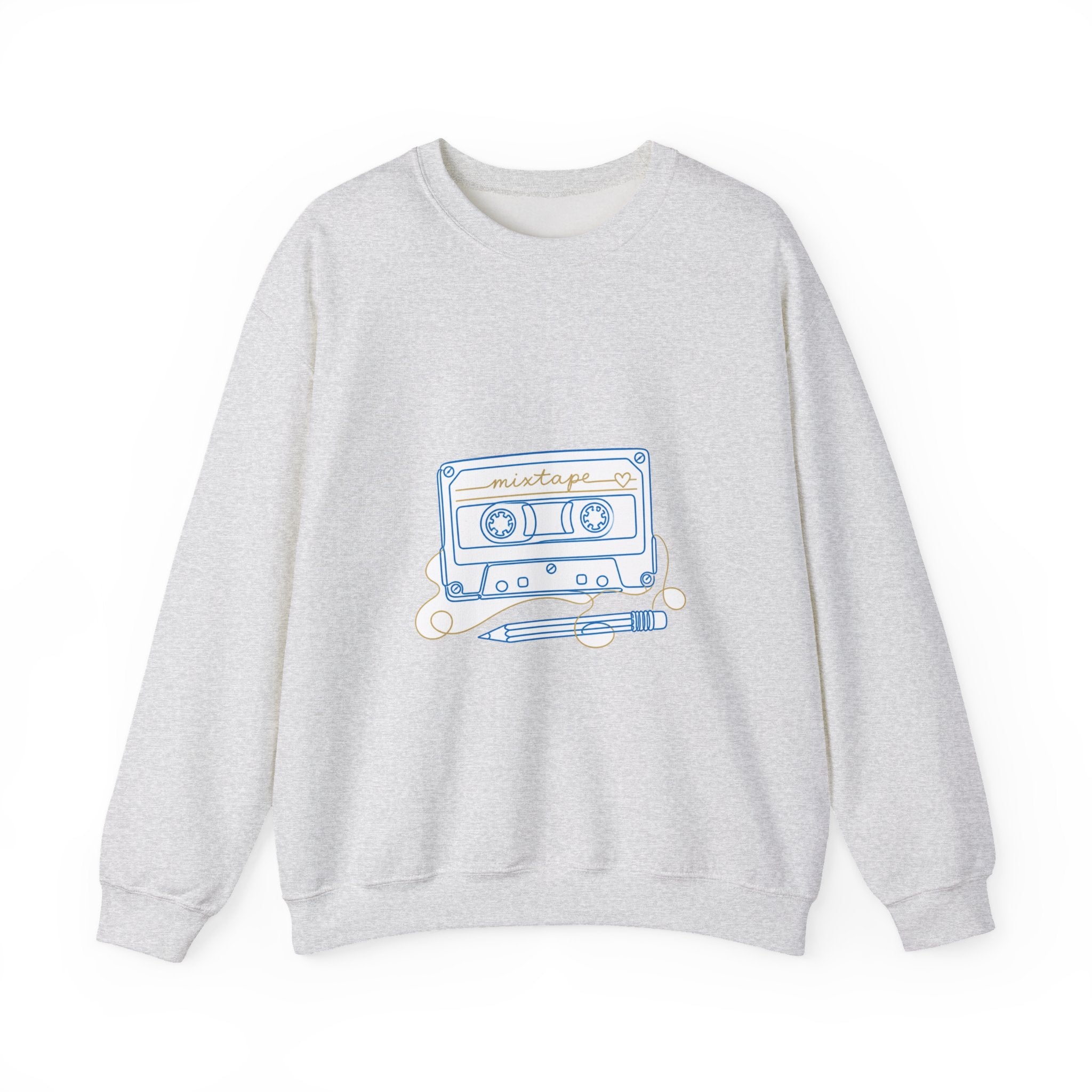 Matching Couple Sweatshirt - Vinyl & Cassette Matching Couple Comfort Colors Crew Minimalist Art His Hers Christmas Gift - Design B