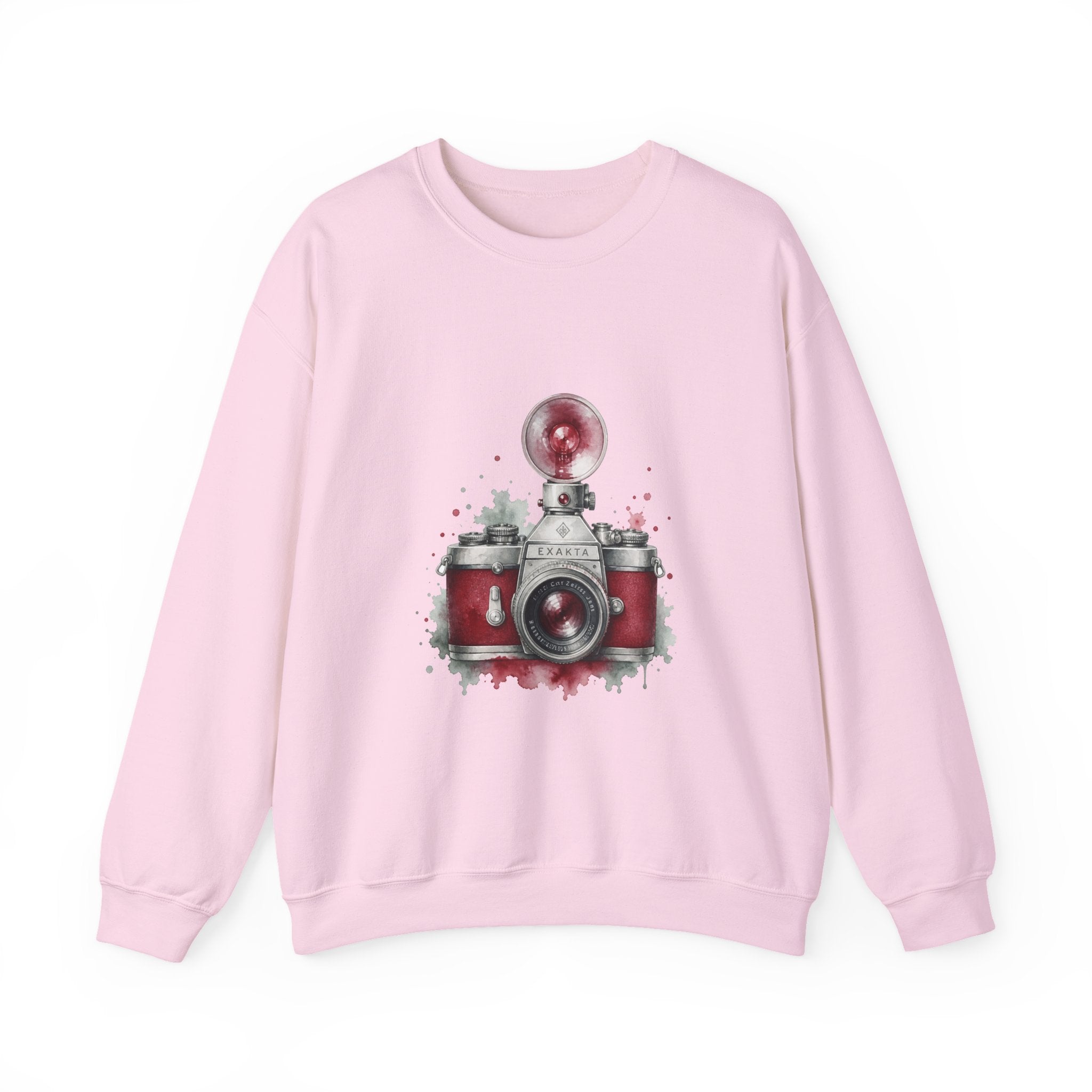 Matching Couple Sweatshirt - Camera & Film Matching Couple Comfort Colors Crew Watercolor Art His Hers Birthday Gift - Design A