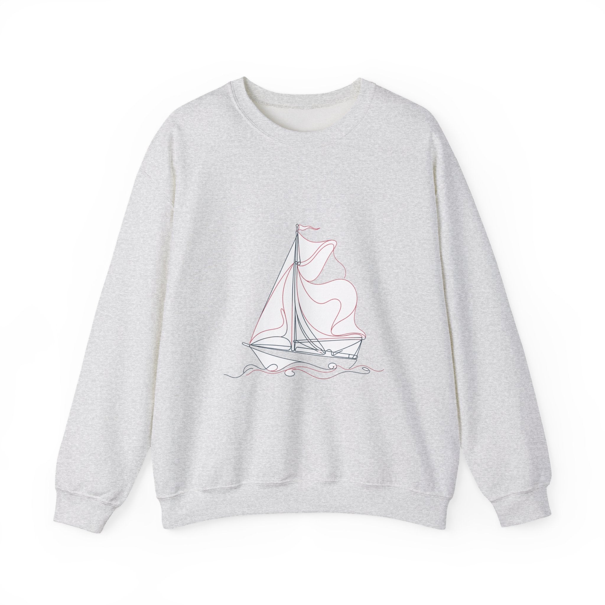 Matching Couple Sweatshirt - Anchor & Sail Matching Couple Premium Fleece Sweatshirt Minimalist Art His Hers Christmas Gift - Design B