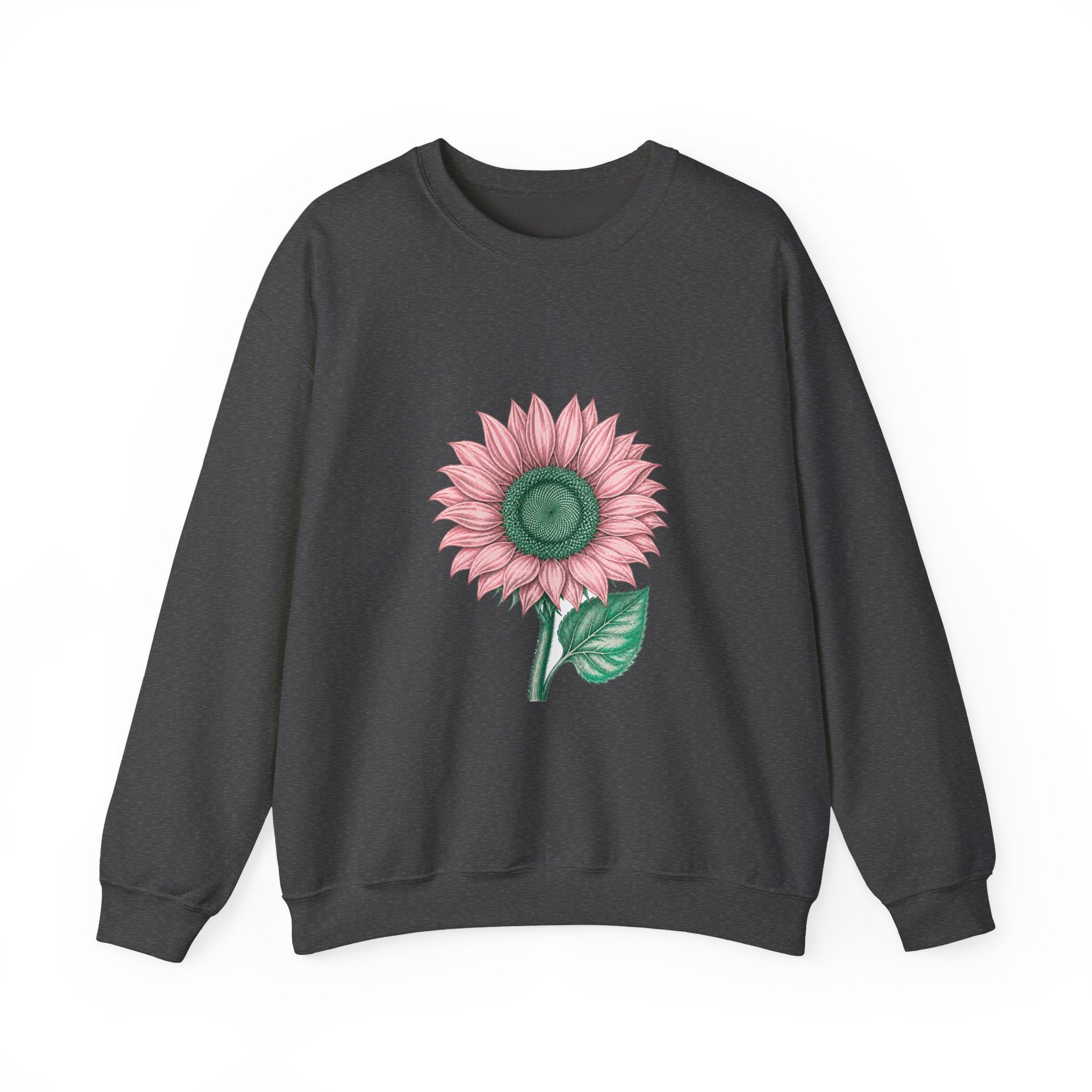 Matching Couple Sweatshirt - Sunflower & Moonflower Matching Couple Crewneck Sweatshirt Vintage Art His Hers Wedding Gift - Design A