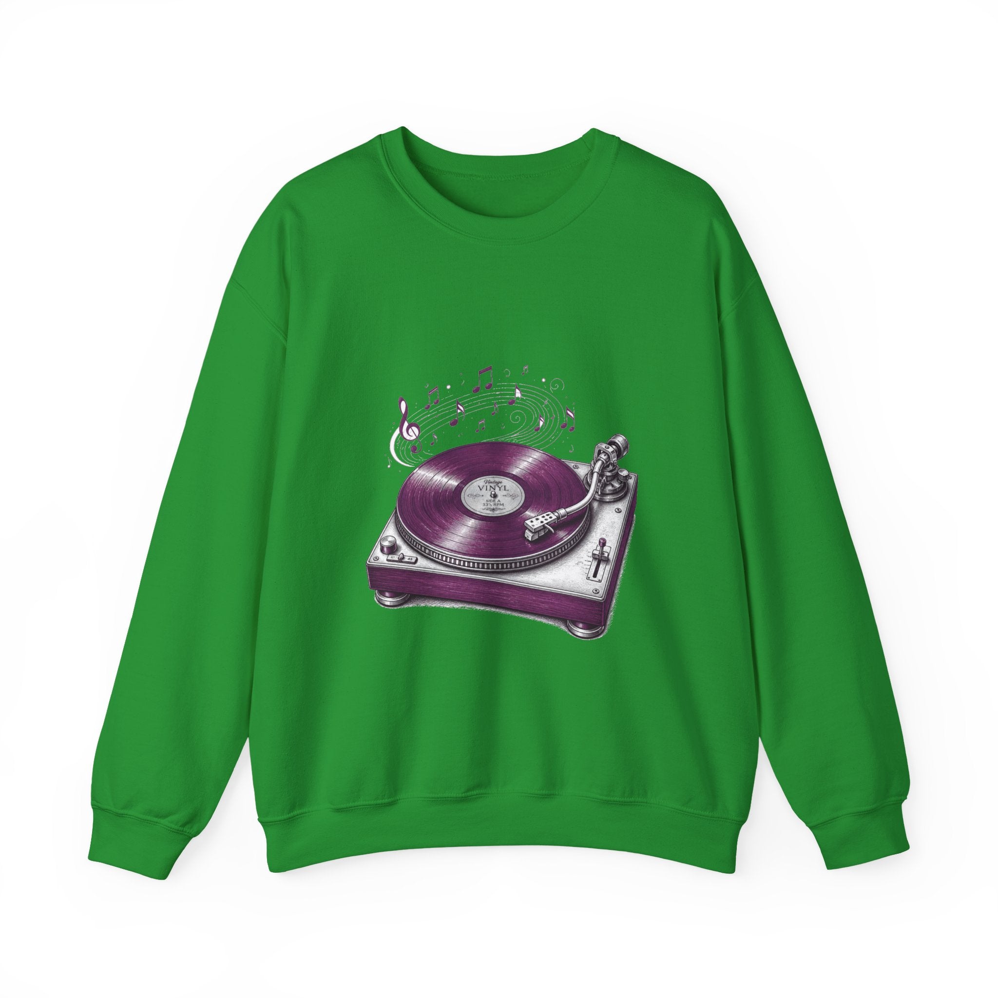 Matching Couple Sweatshirt - Vinyl & Cassette Matching Couple Crewneck Sweatshirt Hand-Drawn Art His Hers Best Friend Gift - Design A