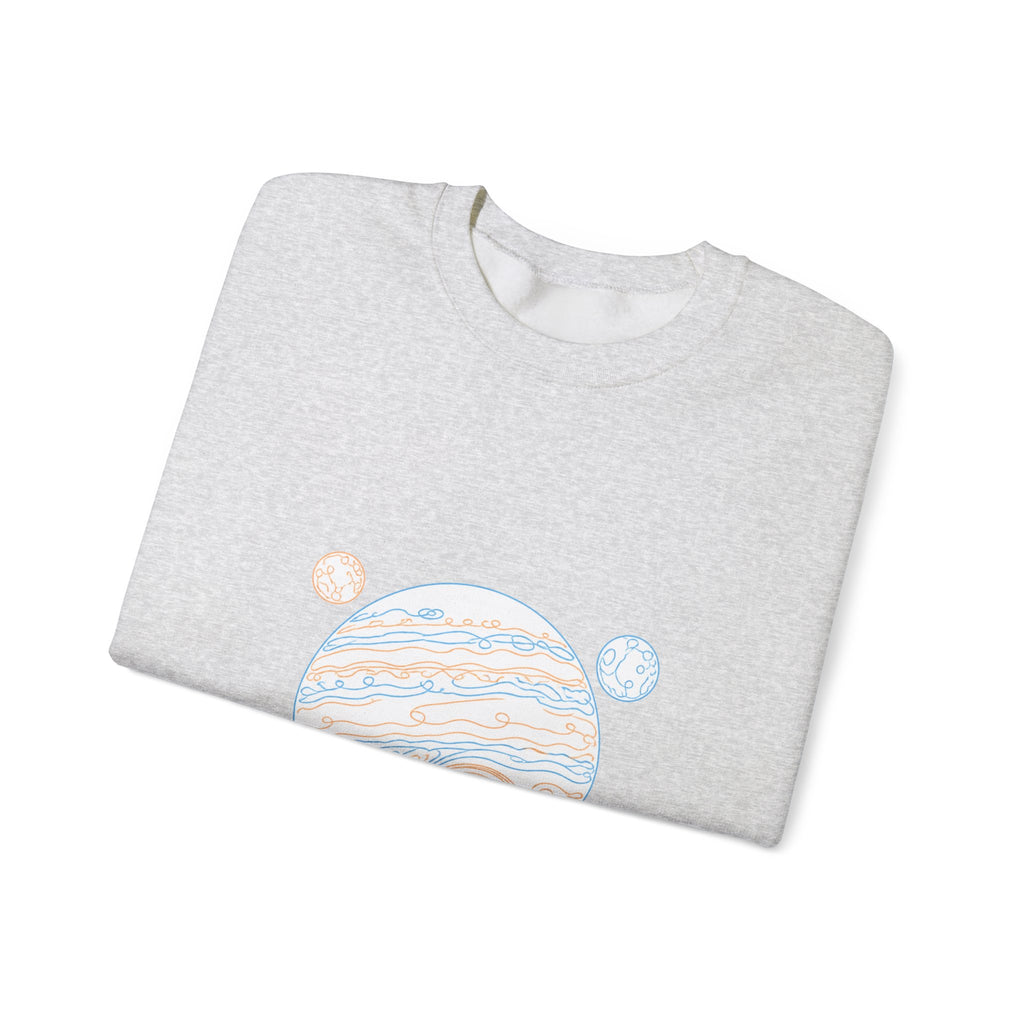 Matching Couple Sweatshirt - Saturn & Jupiter Matching Couple Premium Fleece Sweatshirt Minimalist Art His Hers Christmas Gift - Design B
