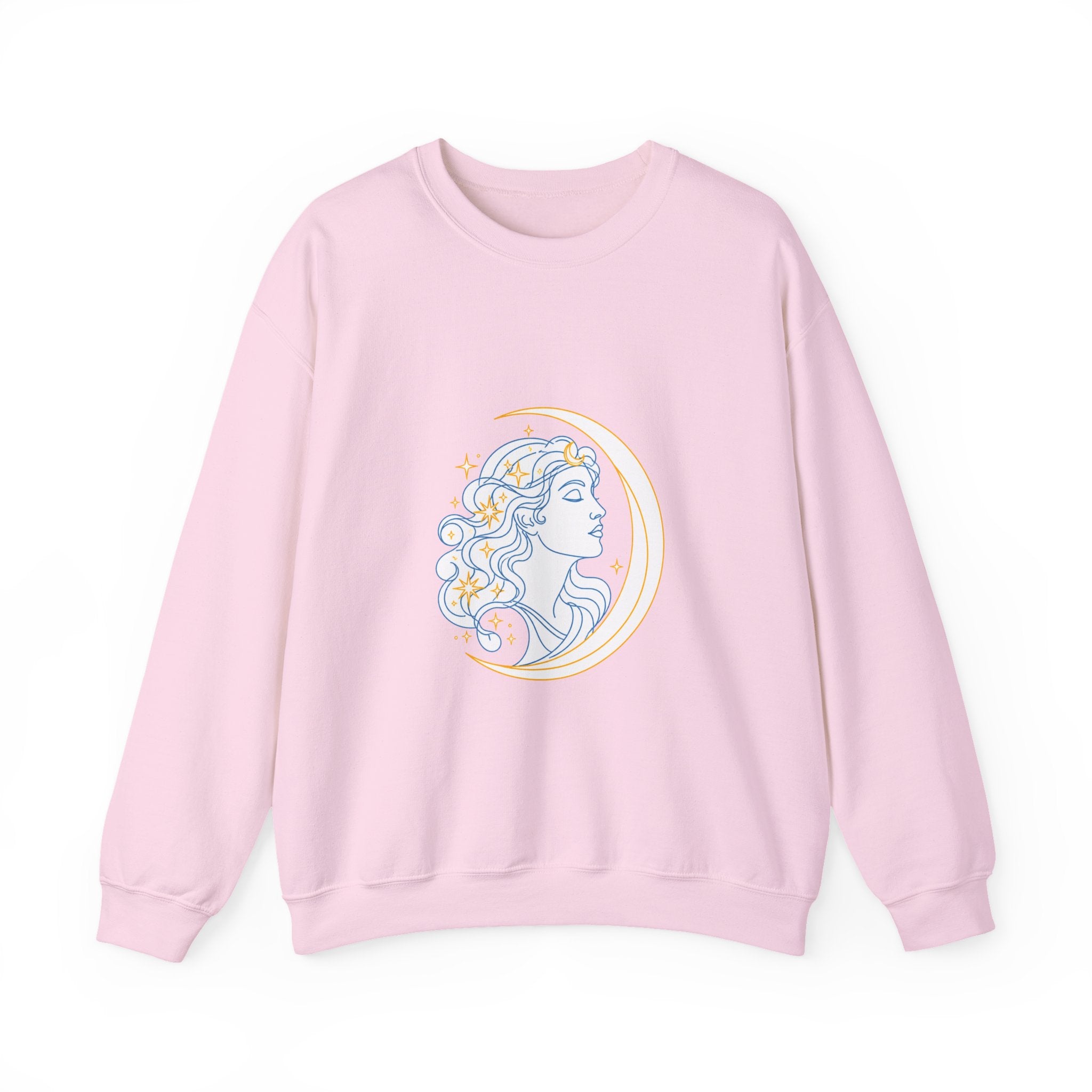 Matching Couple Sweatshirt - Helios & Selene Matching Couple Crewneck Sweatshirt Minimalist Art His Hers Valentine Gift - Design B