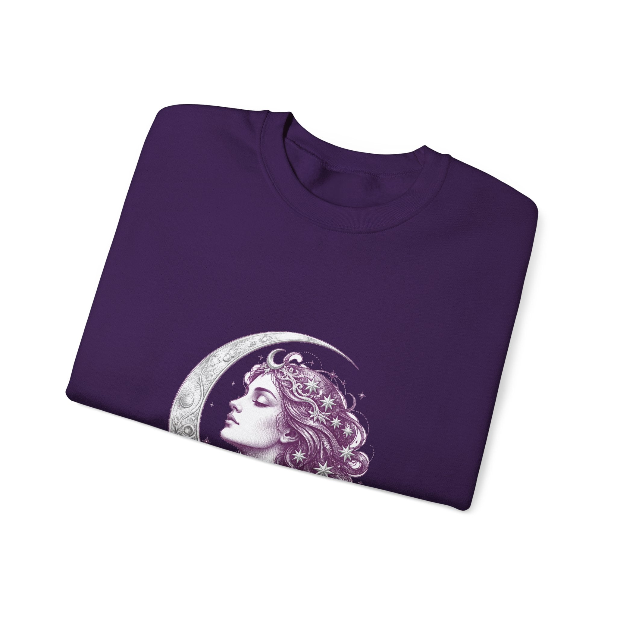Matching Couple Sweatshirt - Helios & Selene Matching Couple Comfort Colors Crew Hand-Drawn Art His Hers Anniversary Gift - Design B