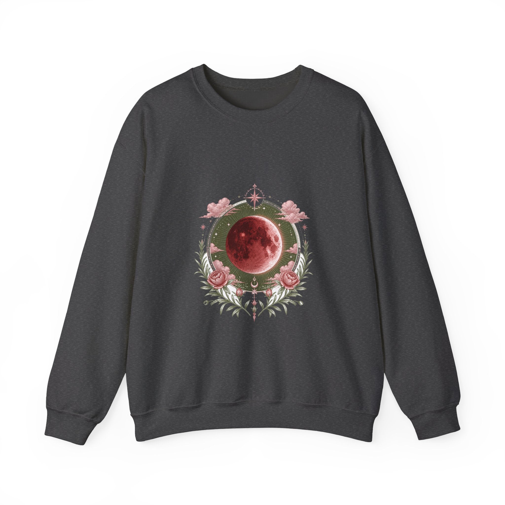 Matching Couple Sweatshirt - Solar & Lunar Eclipse Matching Couple Crewneck Sweatshirt Vintage Art His Hers Wedding Gift - Design B
