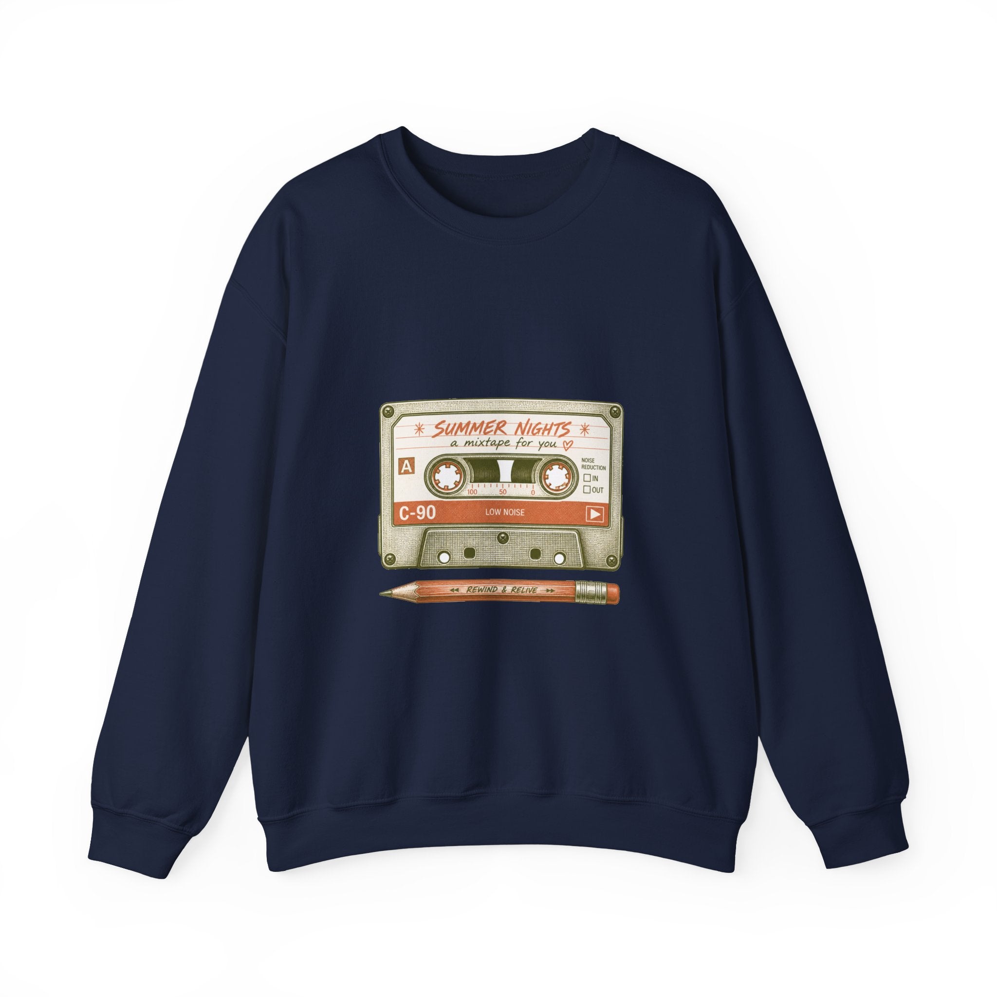 Matching Couple Sweatshirt - Vinyl & Cassette Matching Couple Premium Fleece Sweatshirt Vintage Art His Hers Honeymoon Gift - Design B
