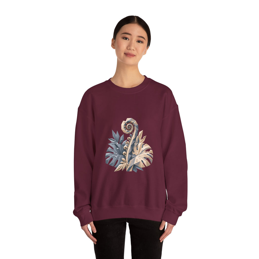 Matching Couple Sweatshirt - Desert & Rainforest Matching Couple Comfort Colors Crew Geometric Art His Hers Love Gift - Design B
