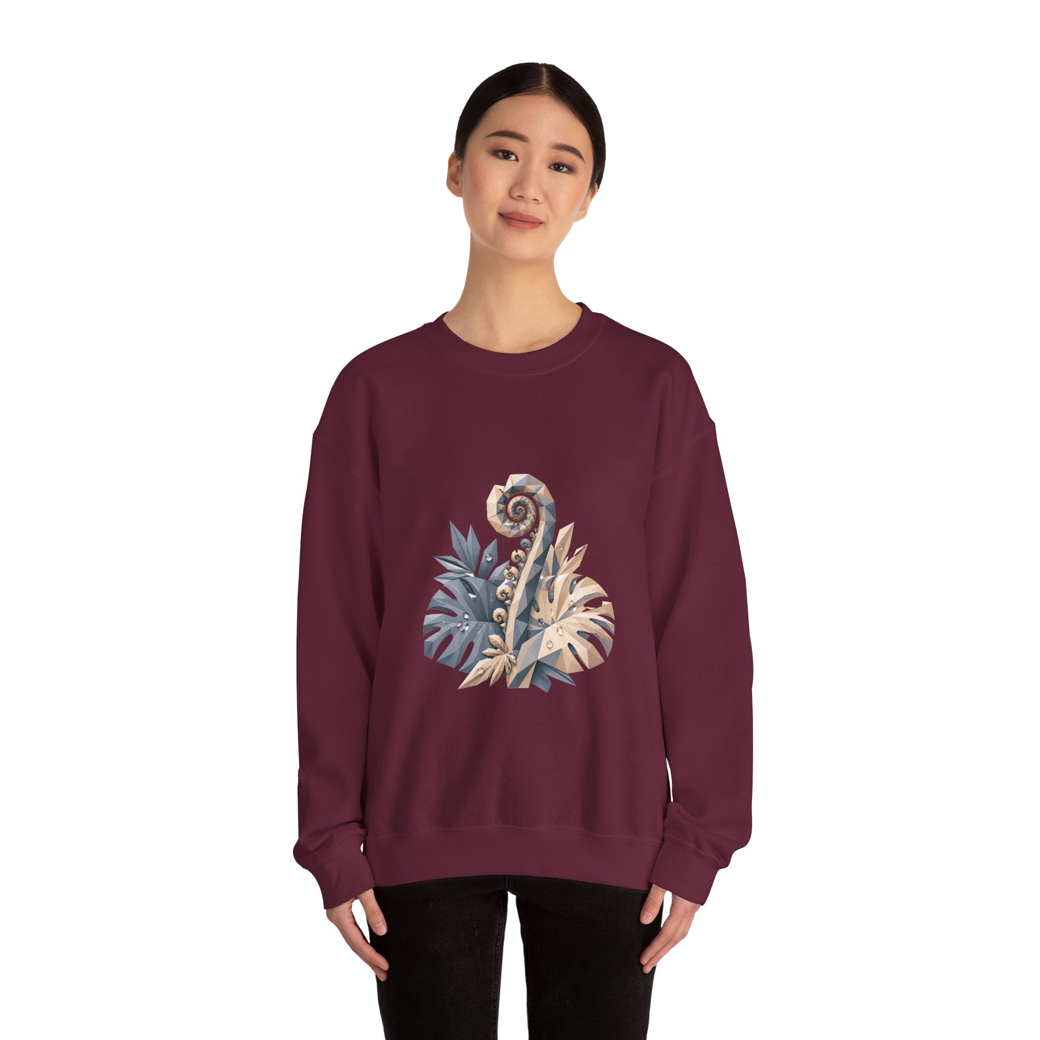 Matching Couple Sweatshirt - Desert & Rainforest Matching Couple Comfort Colors Crew Geometric Art His Hers Love Gift - Design B