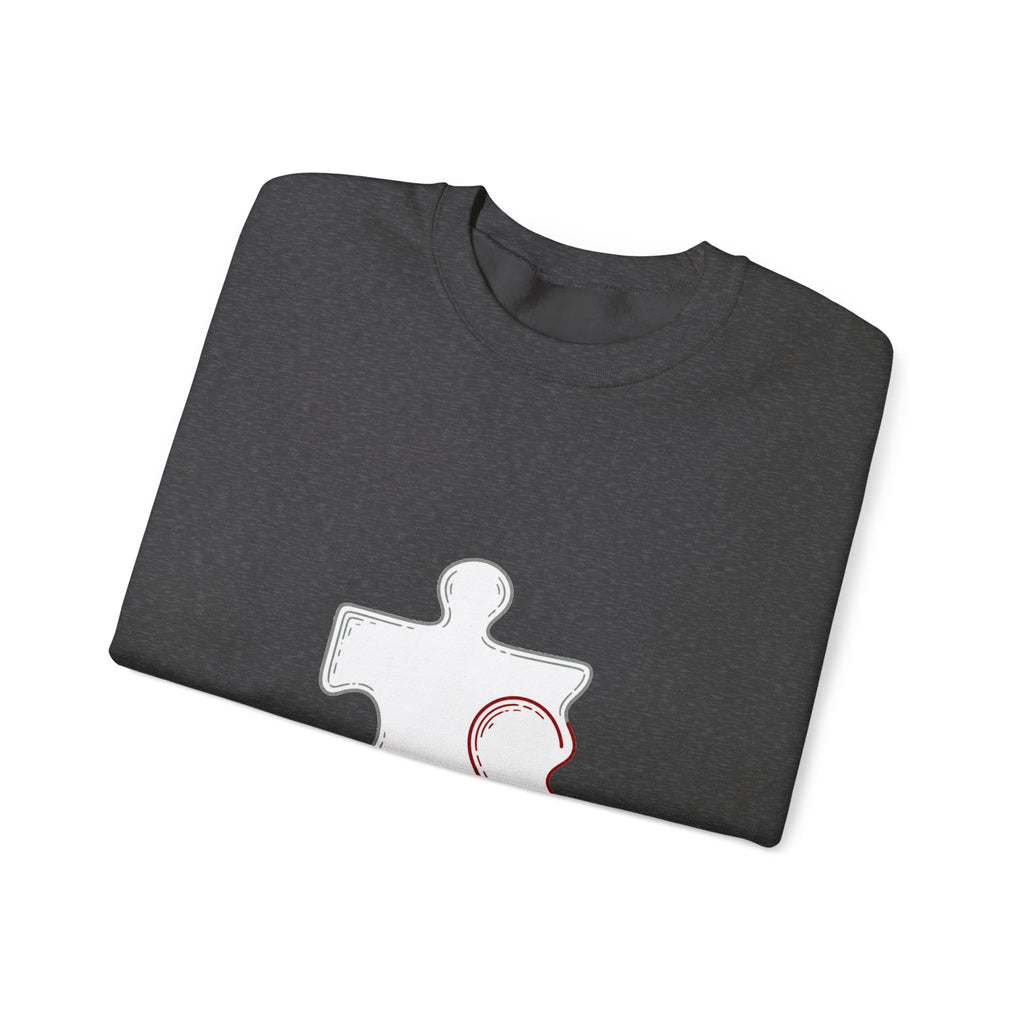 Matching Couple Sweatshirt - Puzzle Pieces Matching Couple Comfort Colors Crew Minimalist Art His Hers Christmas Gift - Design A
