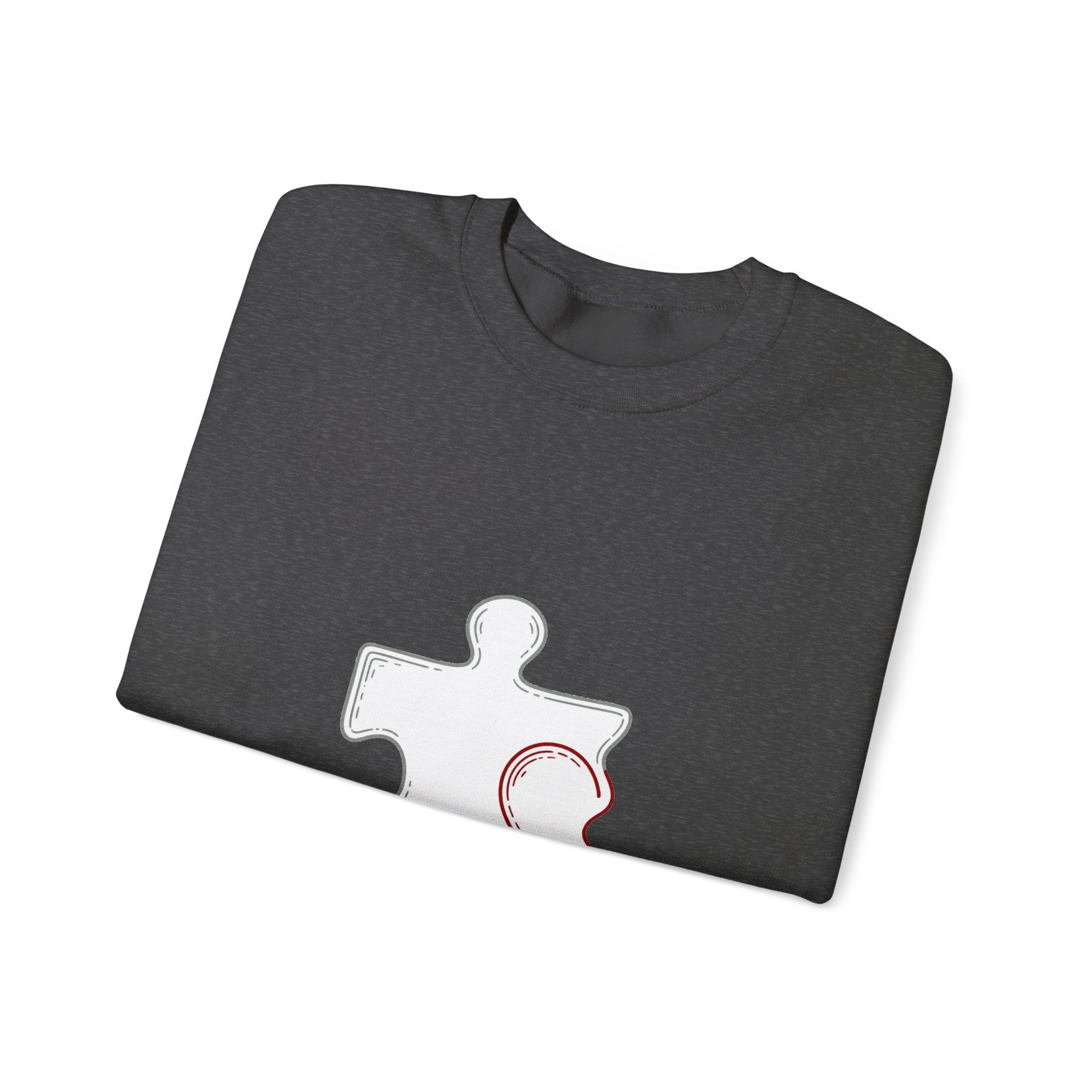 Matching Couple Sweatshirt - Puzzle Pieces Matching Couple Comfort Colors Crew Minimalist Art His Hers Christmas Gift - Design A