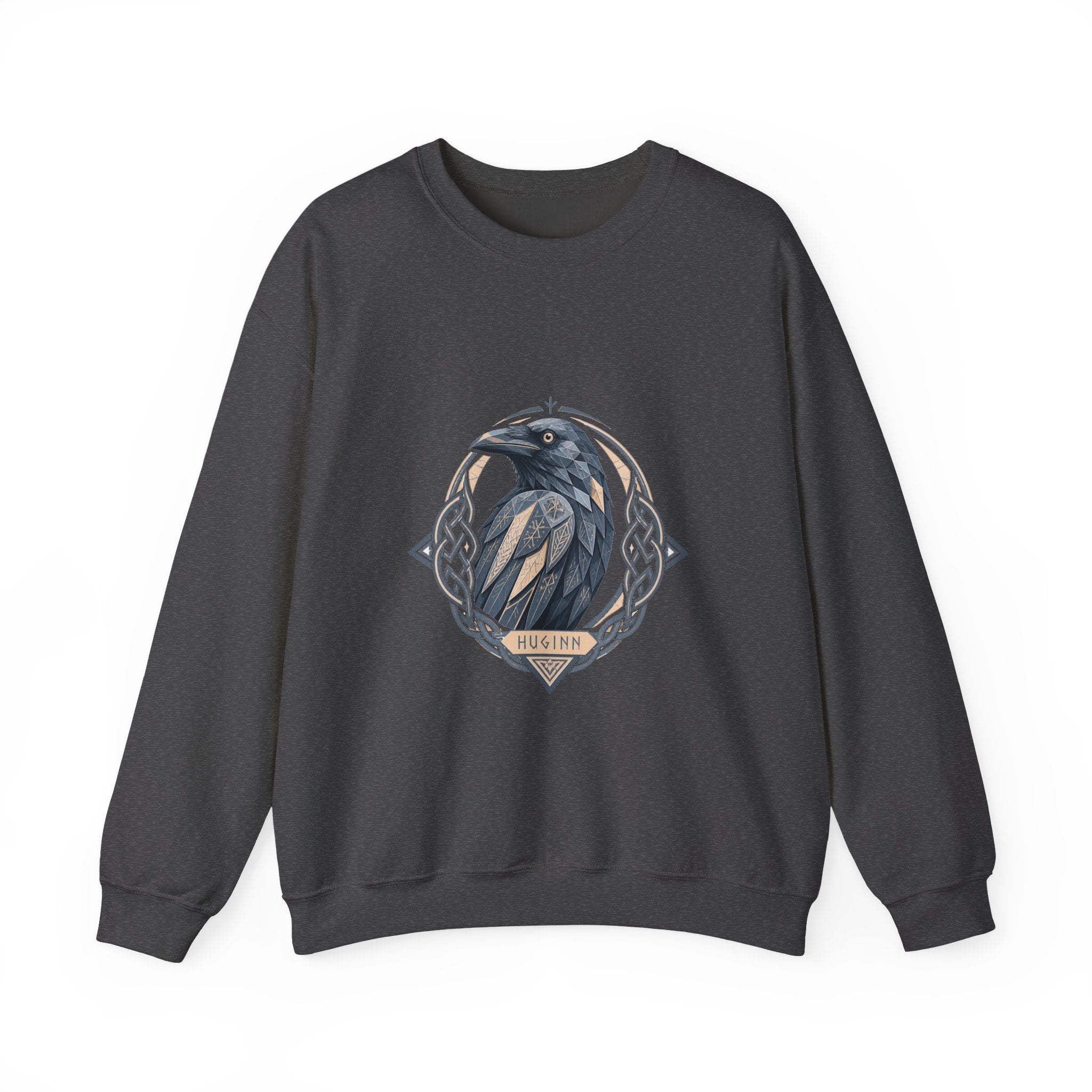 Matching Couple Sweatshirt - Huginn & Muninn Matching Couple Premium Fleece Sweatshirt Geometric Art His Hers Love Gift - Design A