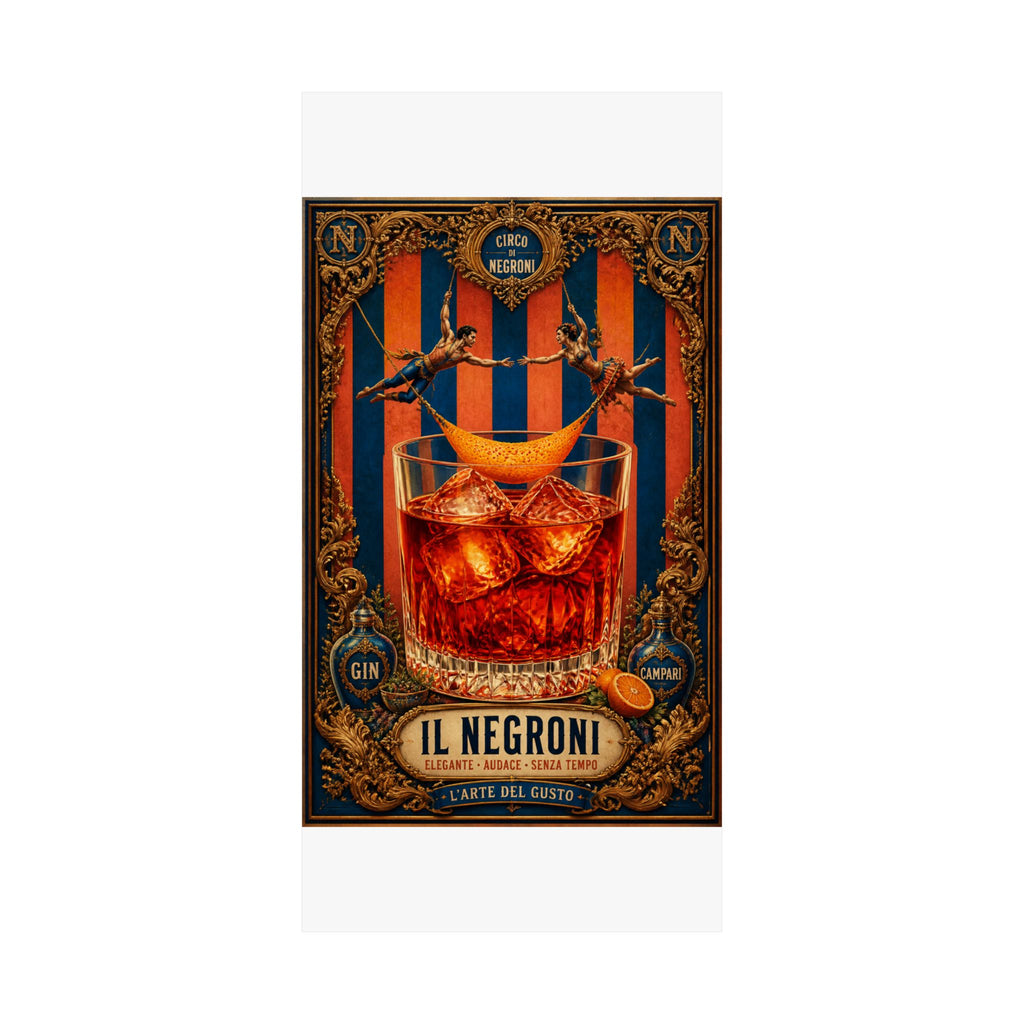 Negroni Trapeze Act Wall Art Poster 24×36 Baroque Studio Decor Maximalist Print