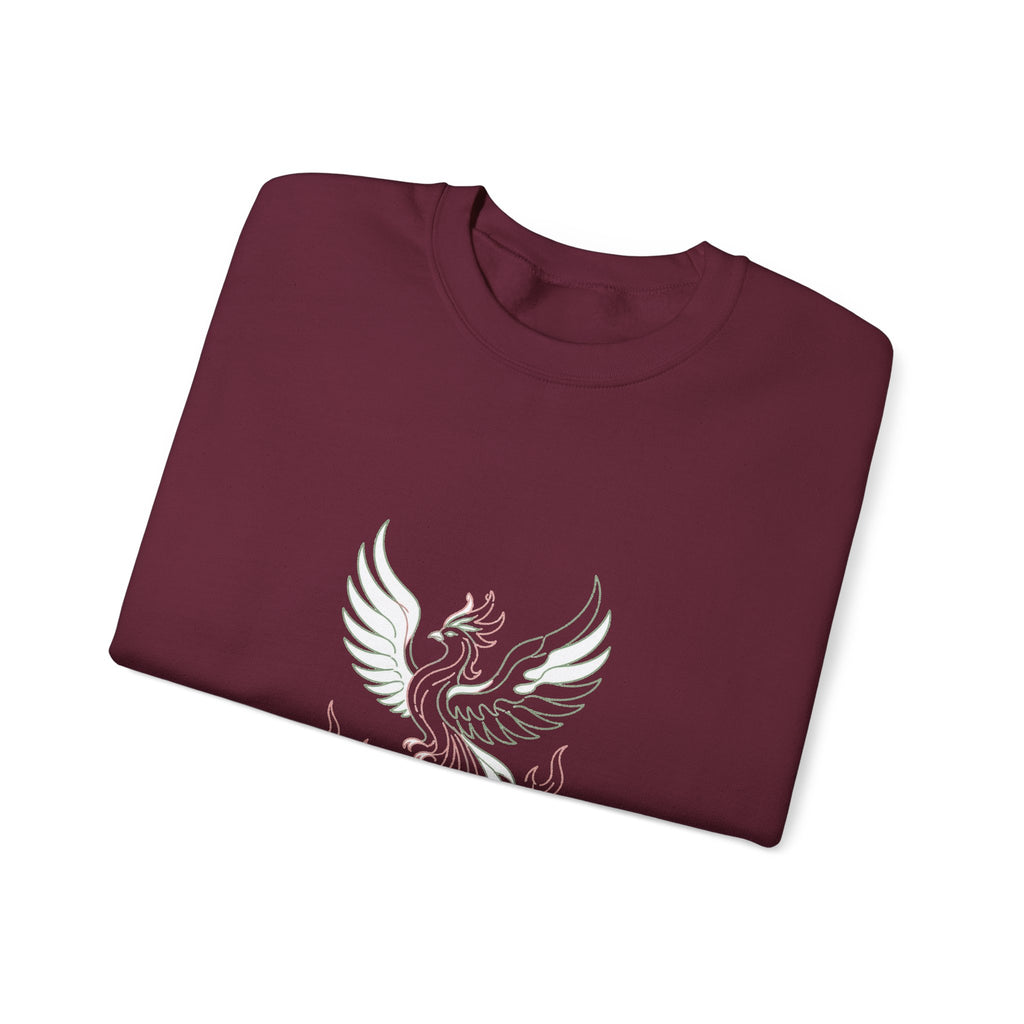 Matching Couple Sweatshirt - Dragon & Phoenix Matching Couple Premium Fleece Sweatshirt Minimalist Art His Hers Christmas Gift - Design B